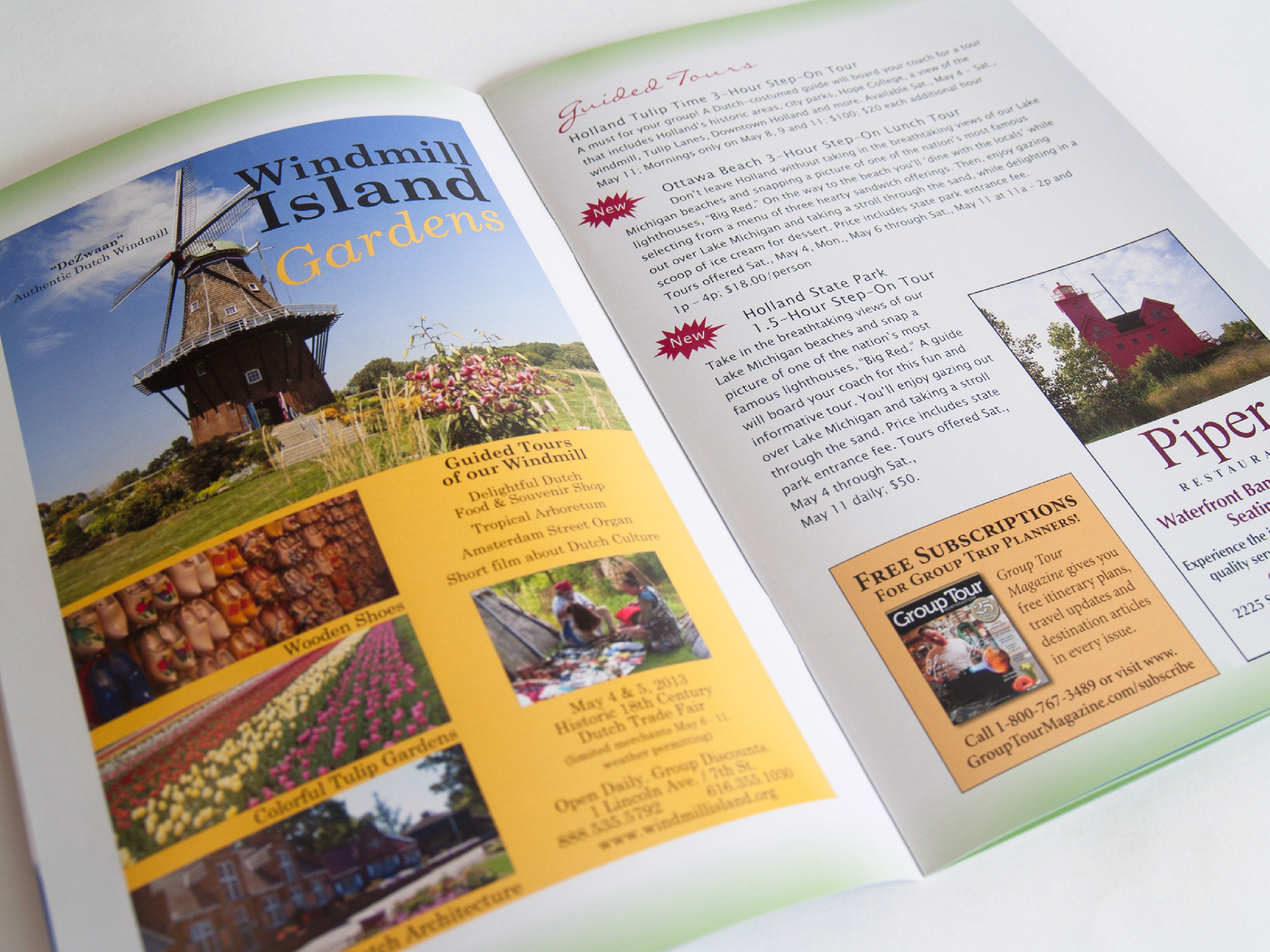Magazine layout and ad design
