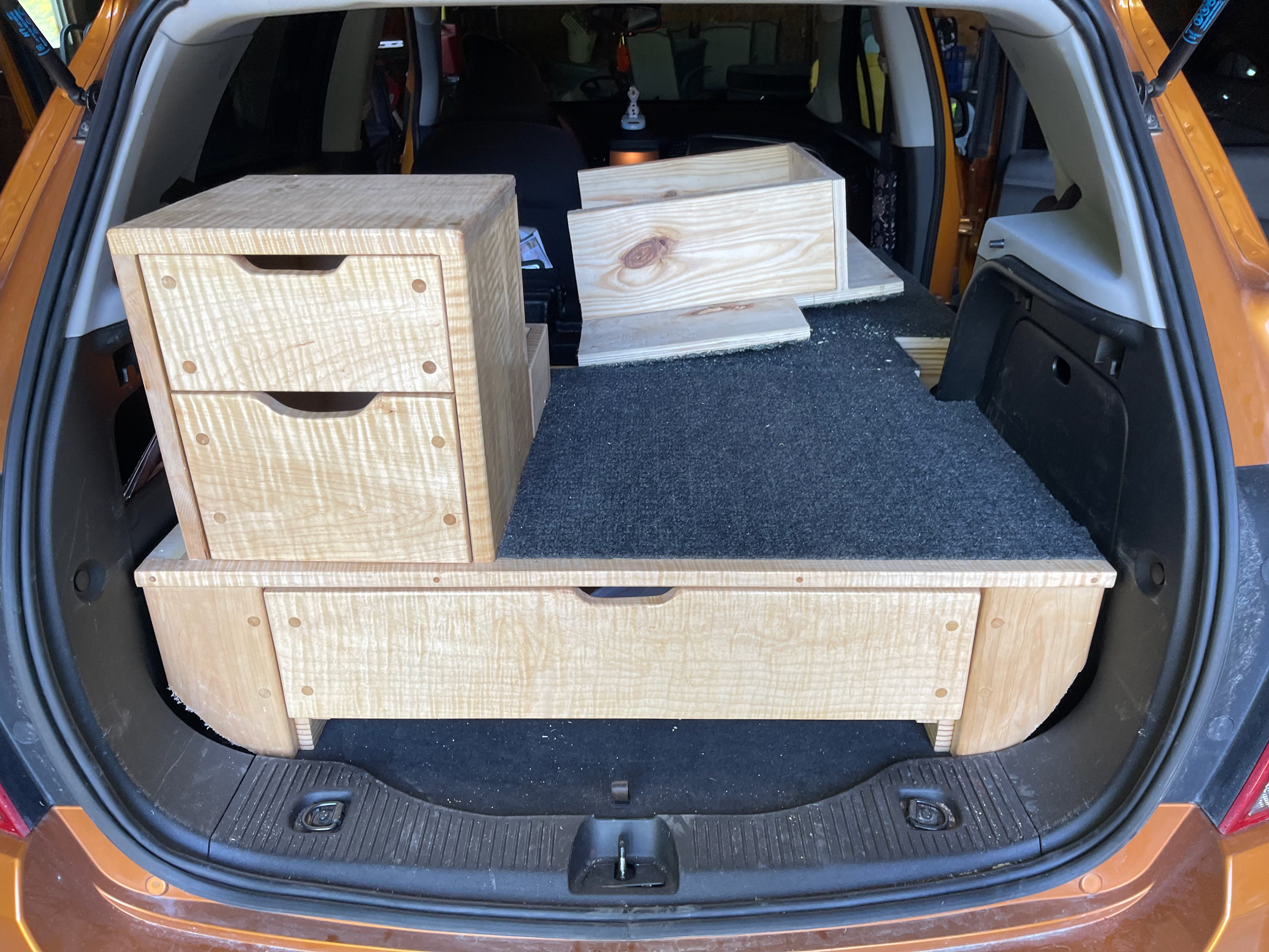 Car Camping Bed with Storage