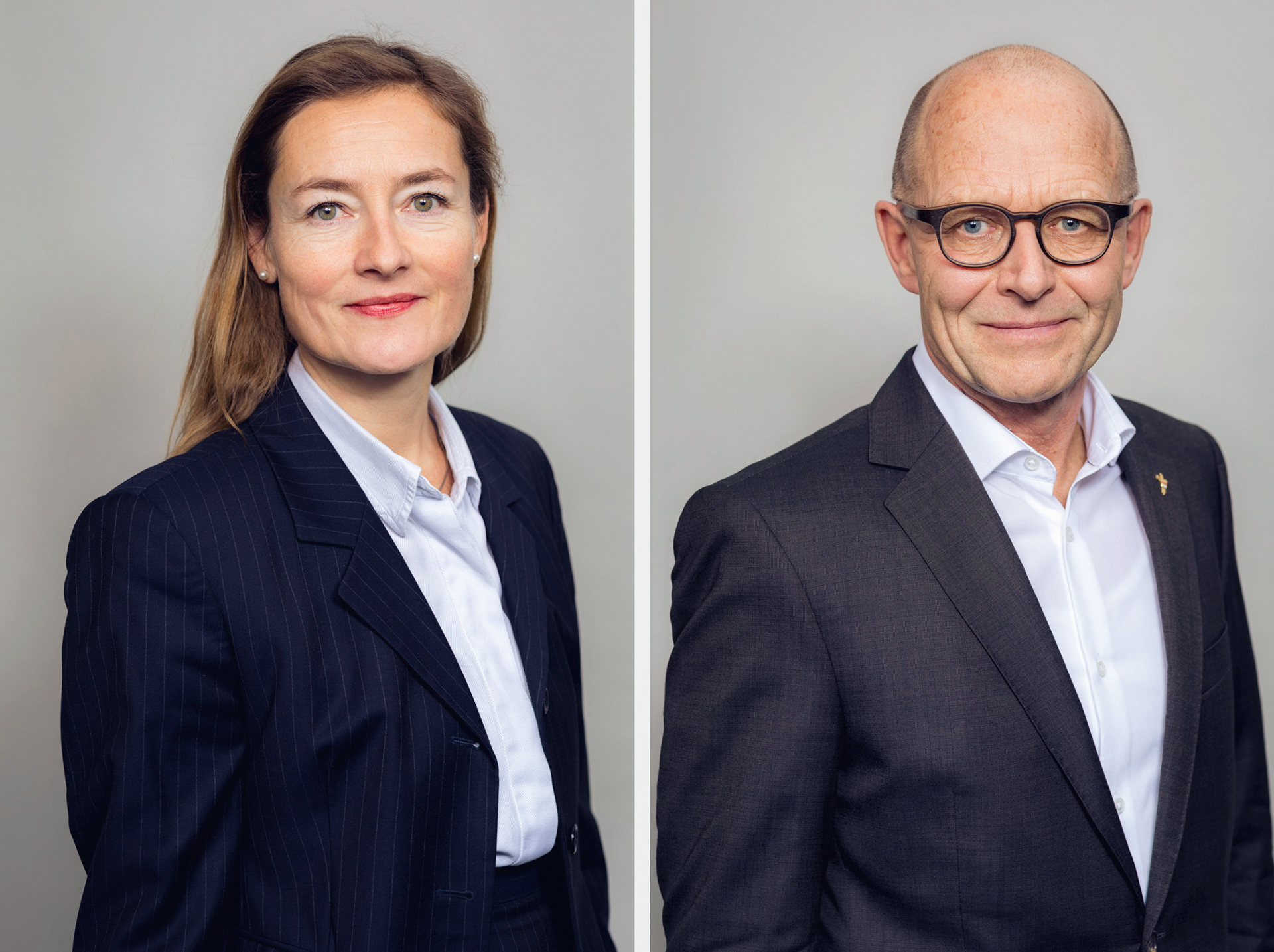 Verwaltungsratsmitglieder Sibylle Oser und Kurt Altermann, Basler Verkehrsbetriebe