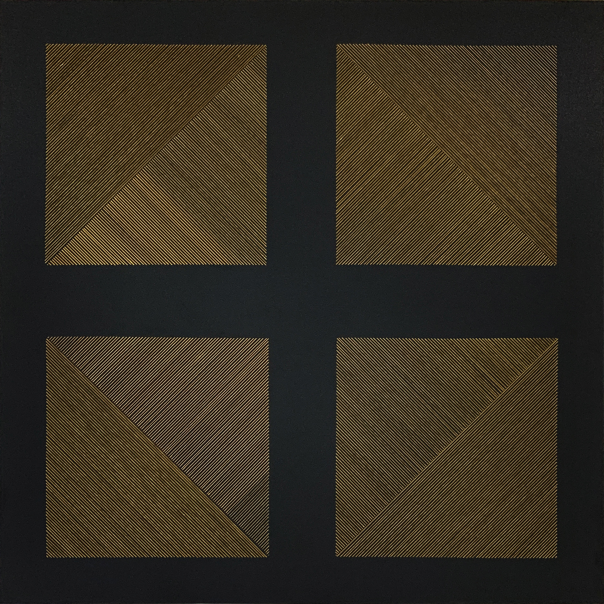 Black Square VI | thread on reflective fabric | 70x70cm | 2019