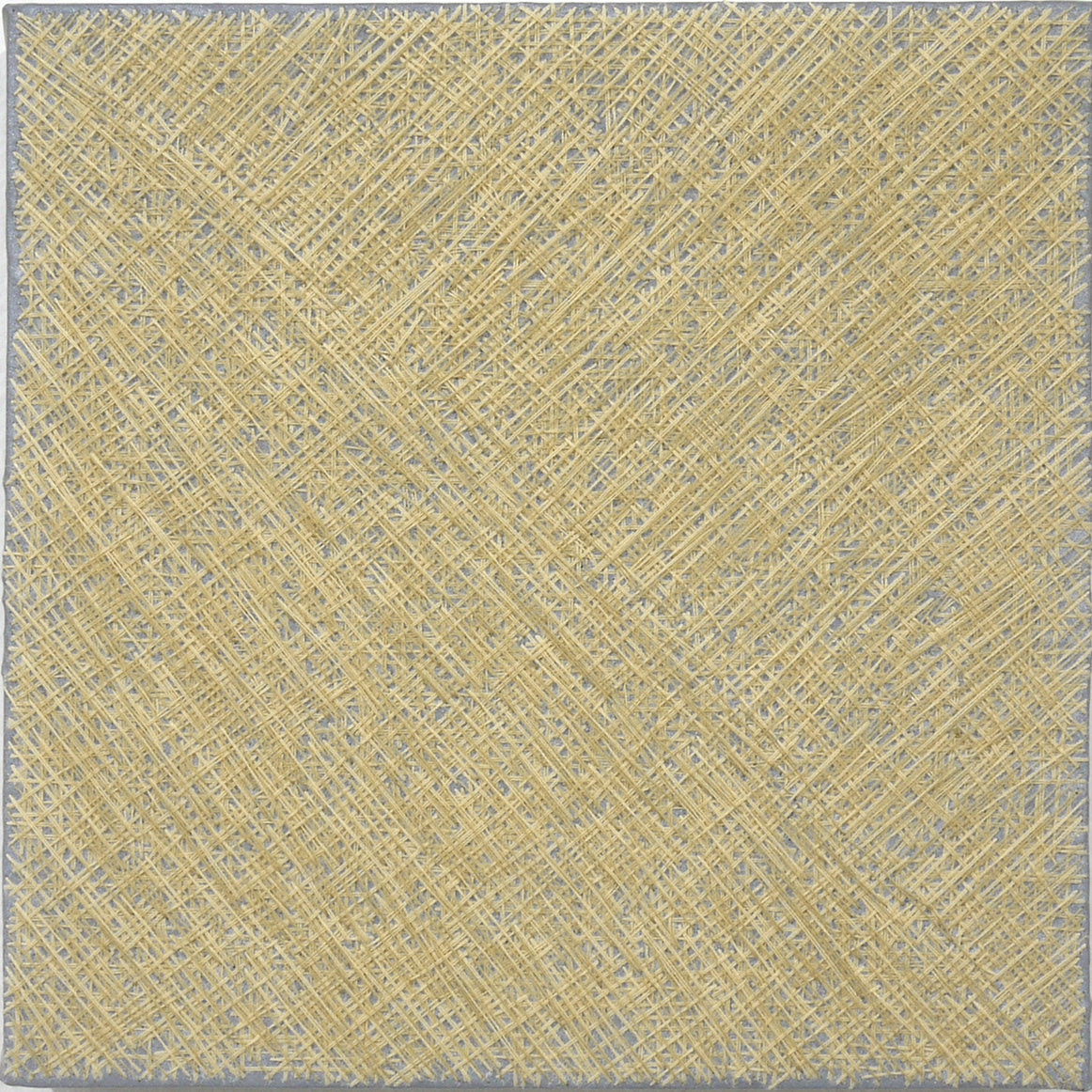 From one point to another | thread on reflective fabric | 18x18cm | 2019