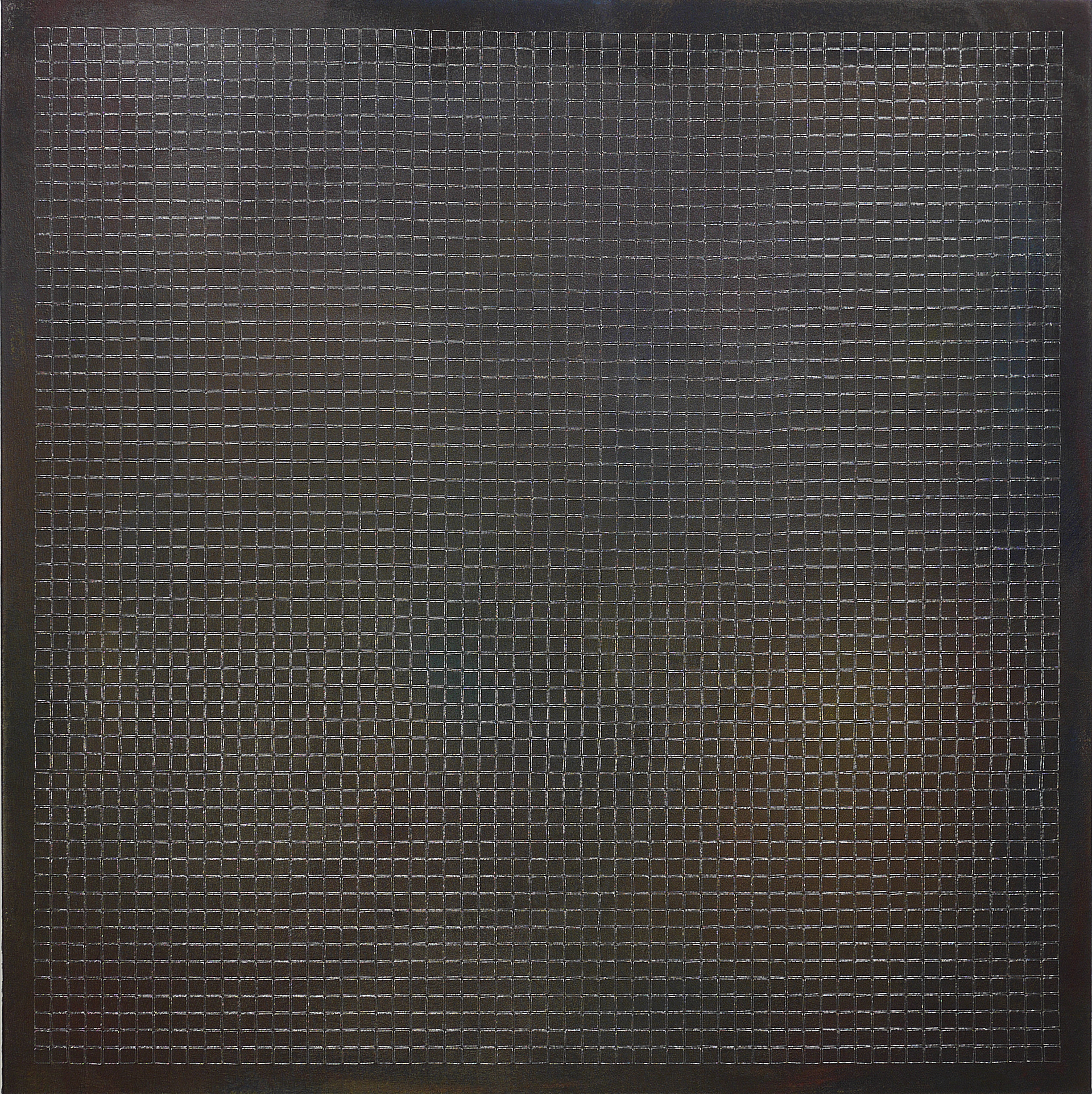 Black Square II | acrylic, silver thread on canvas | 70x70cm | 2017