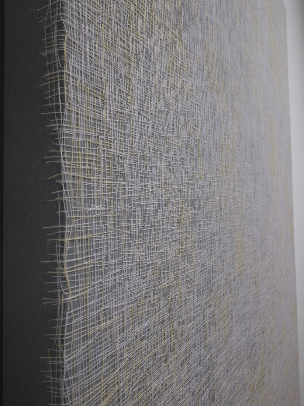 Lilac | thread on reflective fabric | 92x76cm | 2017