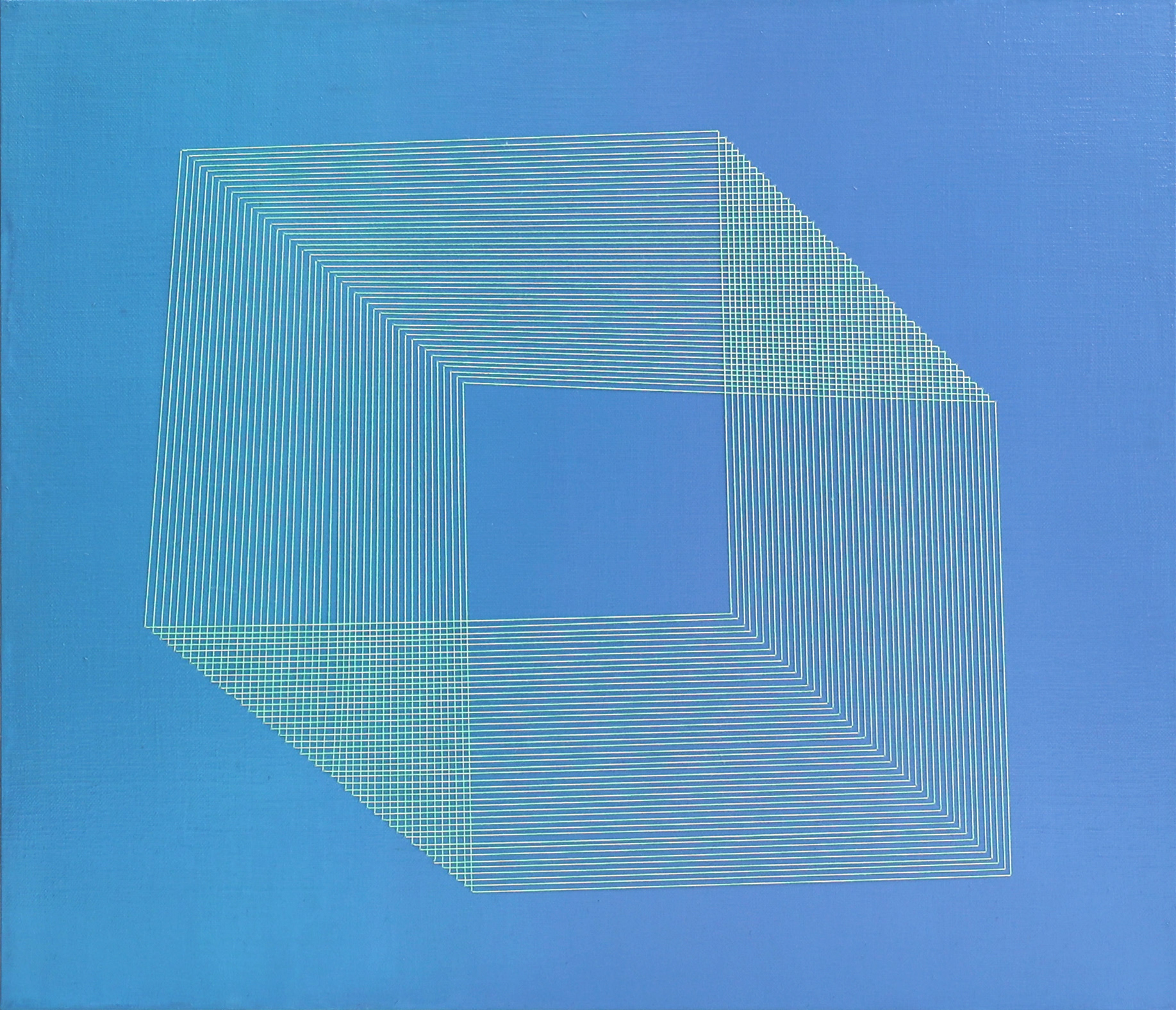 미묘한 사이, Subtle spaces between lines | 45.5x53.5cm | Thread on acrylic | 2022