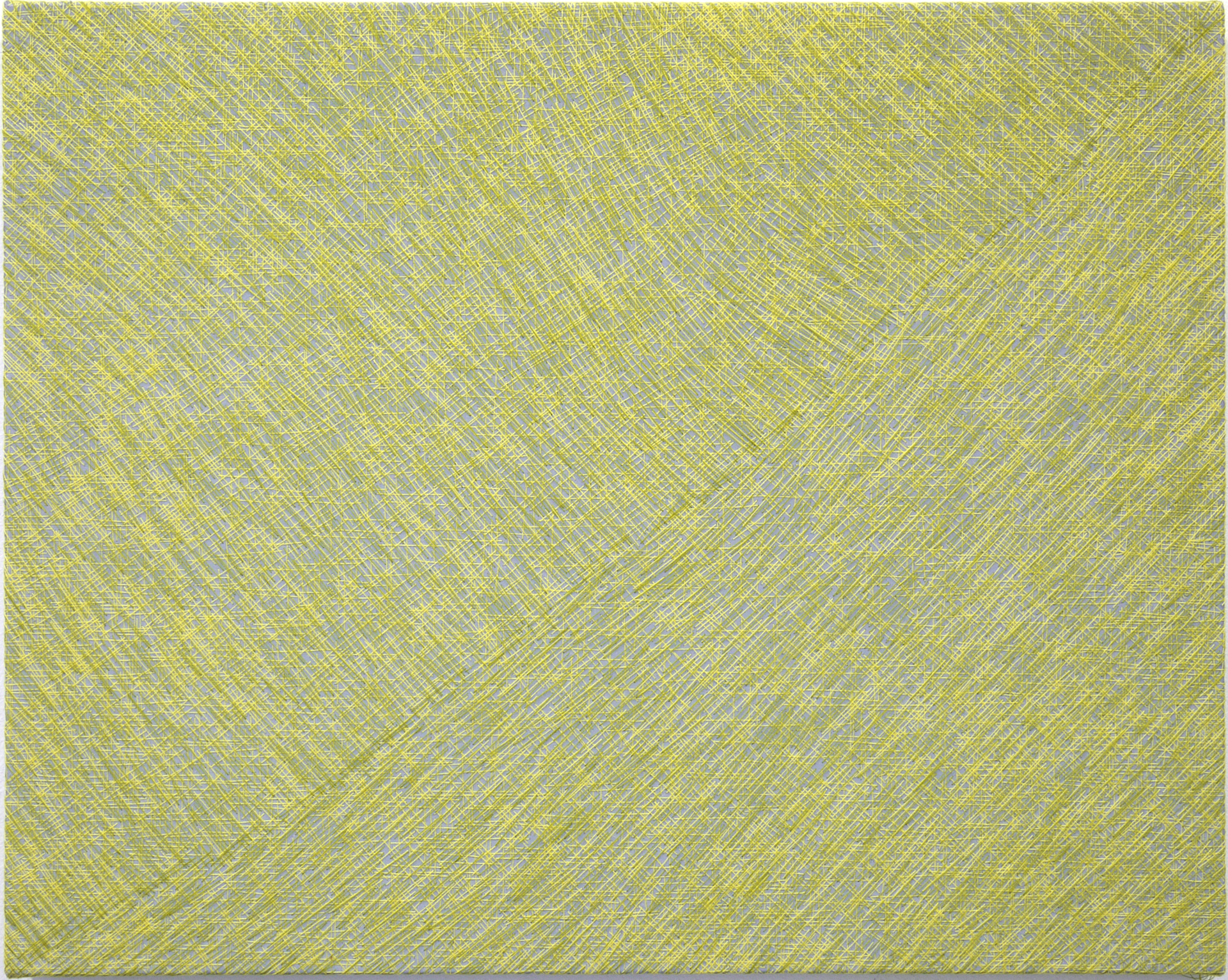 Yellow Dessin | thread on reflective fabric | 39x49cm | 2018
