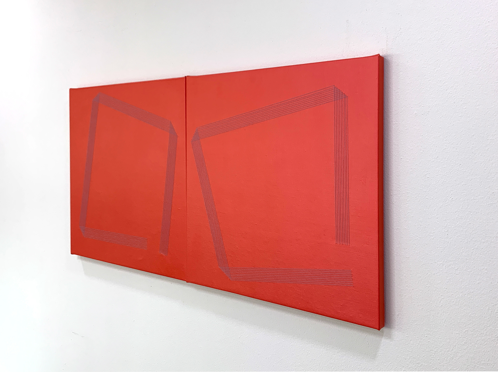 Like C, like O | 45.4x45.5cm each | thread on acrylic | 2021