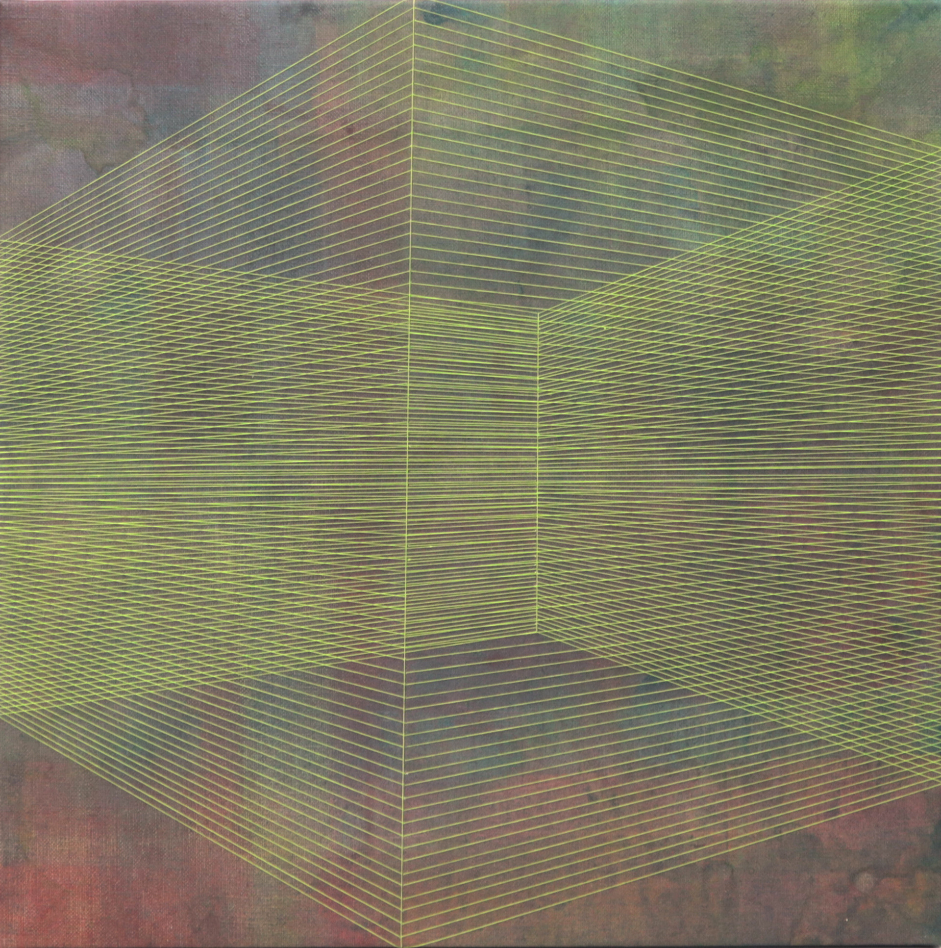 2-1 | 45.5x45.5cm | Thread on acrylic | 2022