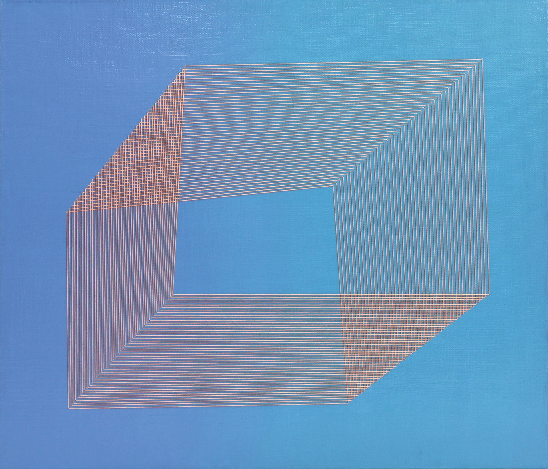 미묘한 사이, Subtle spaces between lines | 45.5x53.5cm | Thread on acrylic | 2022