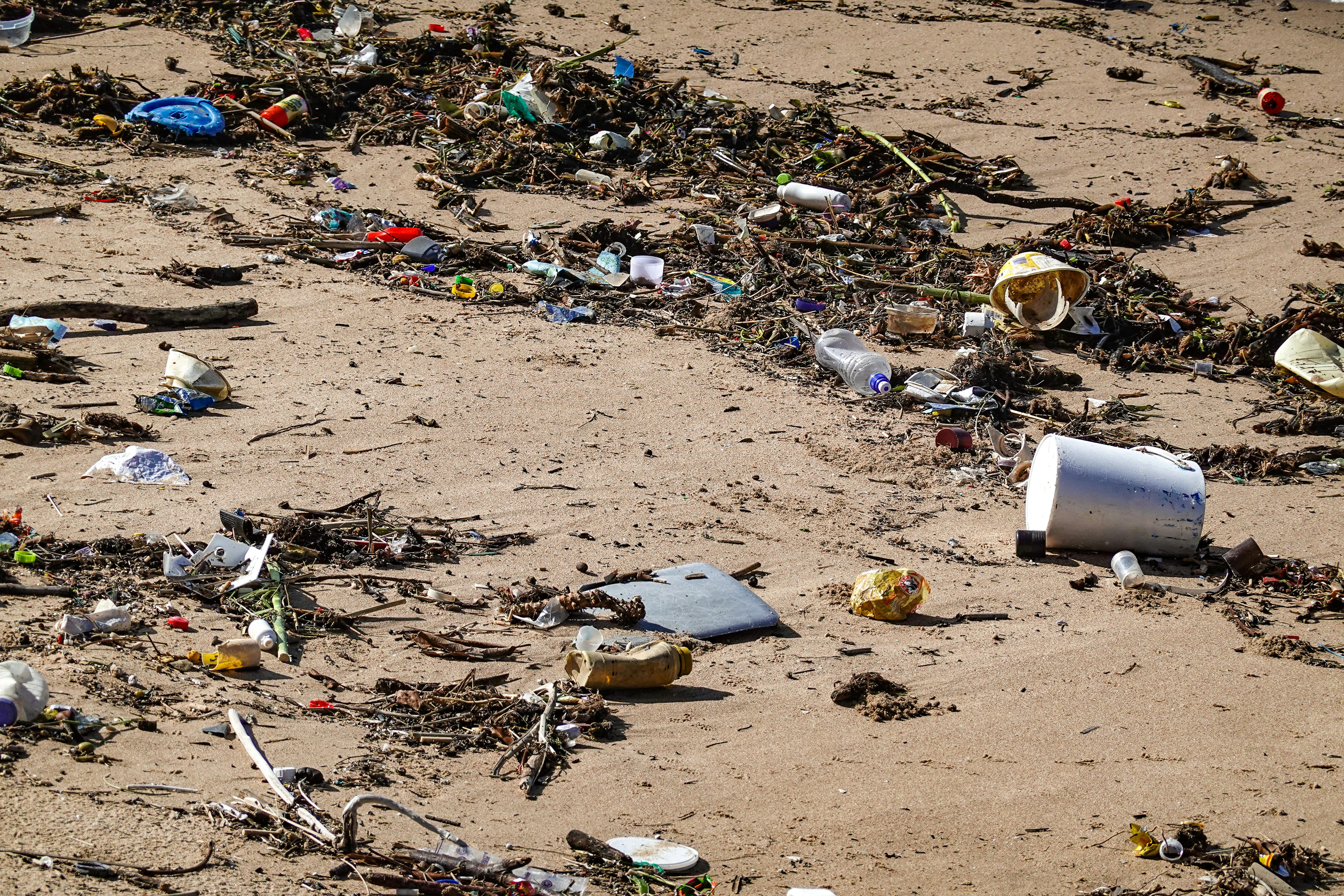 Washed up Ocean Pollution