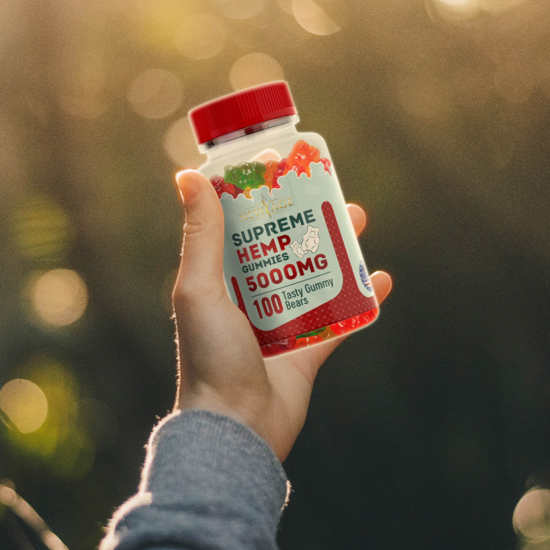 Composite of product rendering and stock photography.