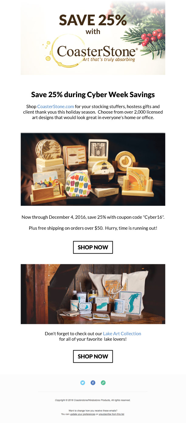 Mailchimp newsletter