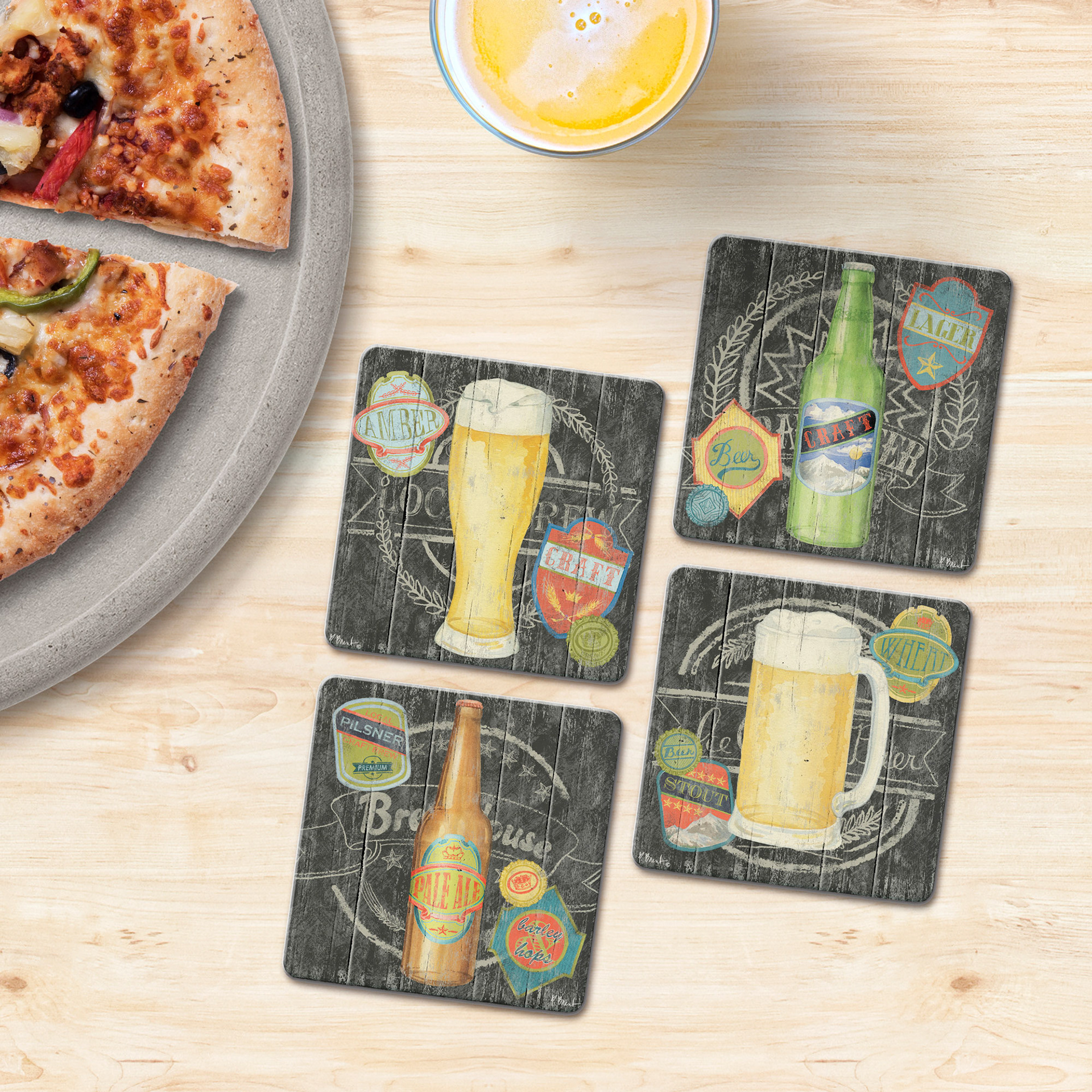 Product mockups placed into scene.
