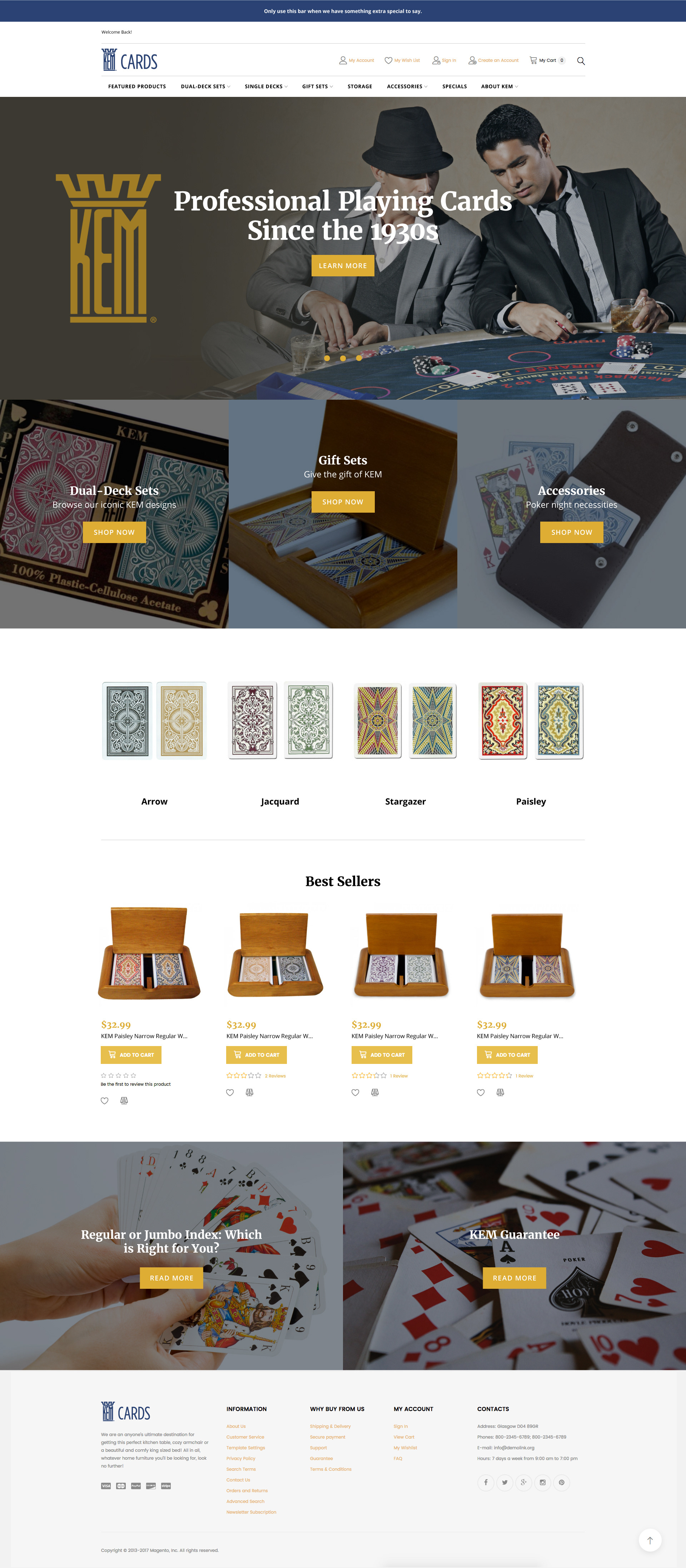 Concept for Magento e-commerce site