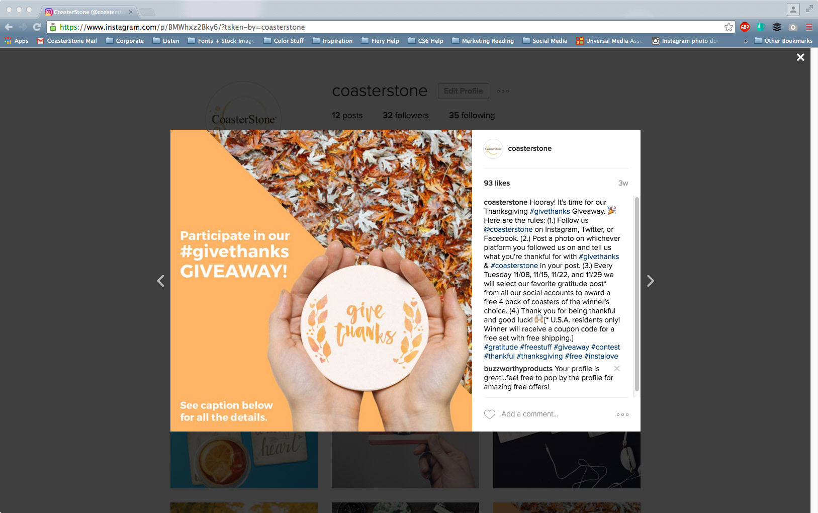 Thanksgiving social media campaign