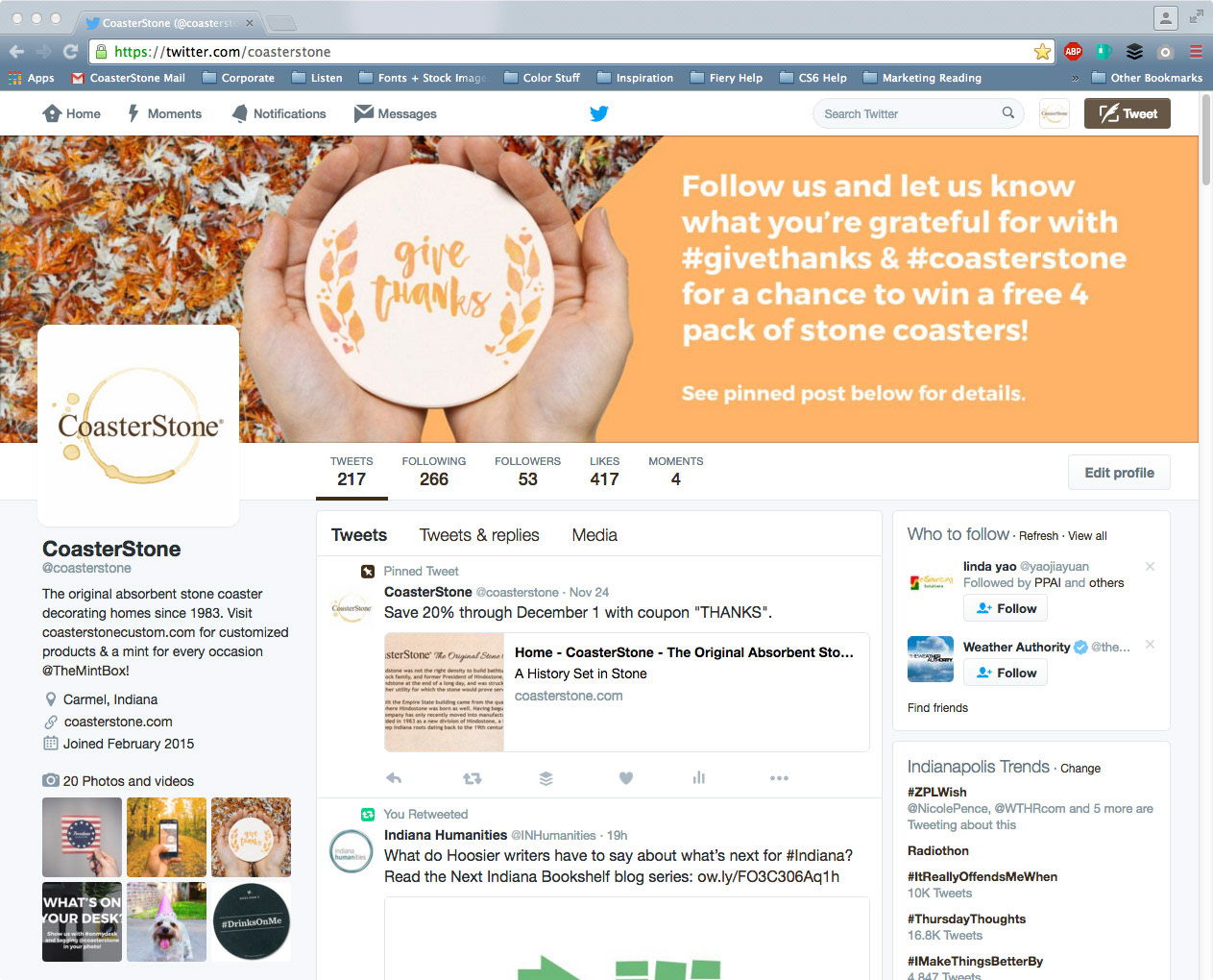 Thanksgiving social media campaign