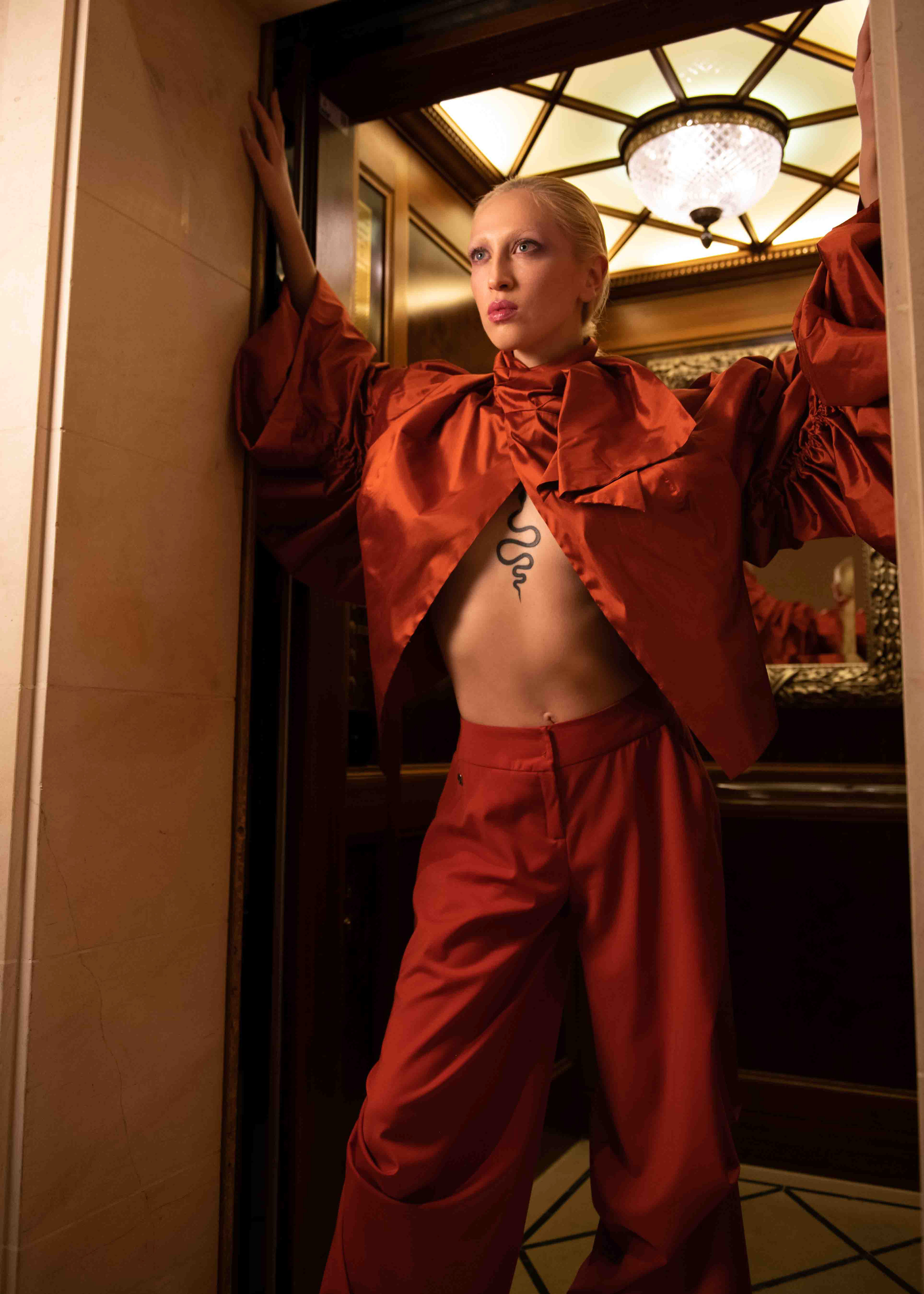 For Anja Gockel , Photographer: Elisabeth Aronis Model: @leksi Location: Hotel Adlon Kempinski Berlin Berlin Fashion Week 2023