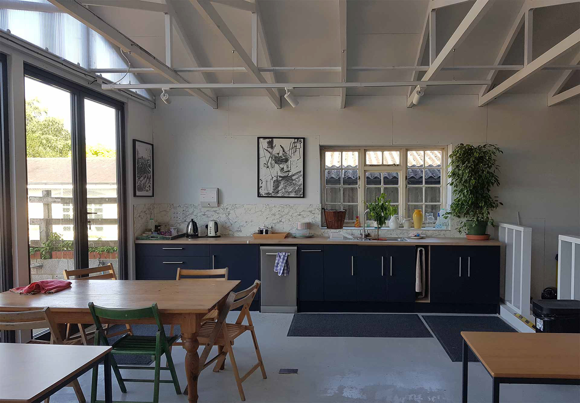College Farm Arts Barn conversion to art studios Hampshire by Croftworks interior architecture