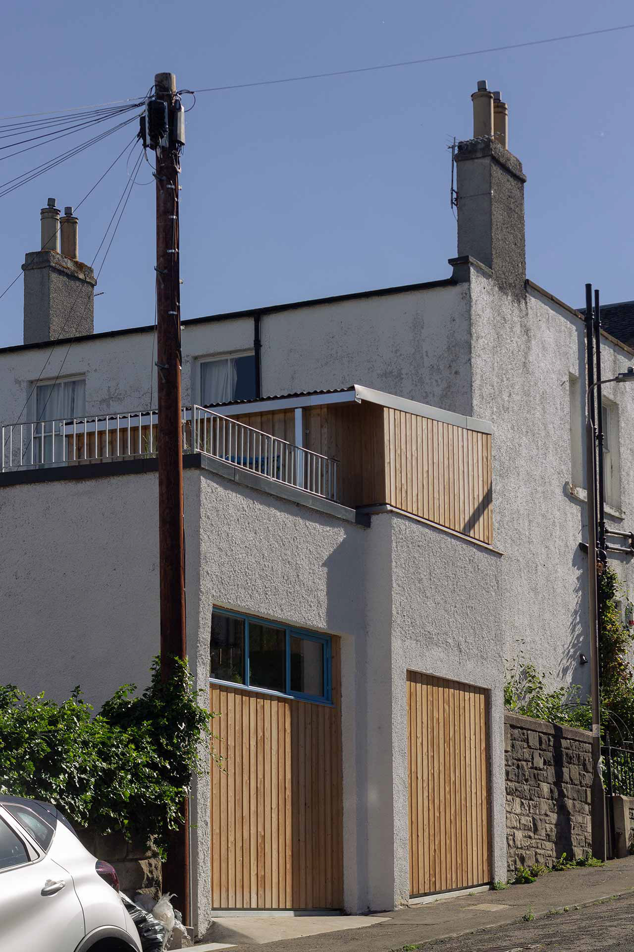 The Lighthouse Edinburgh garage conversion studio house domestic architecture retrofit award Croftworks Scotland exterior