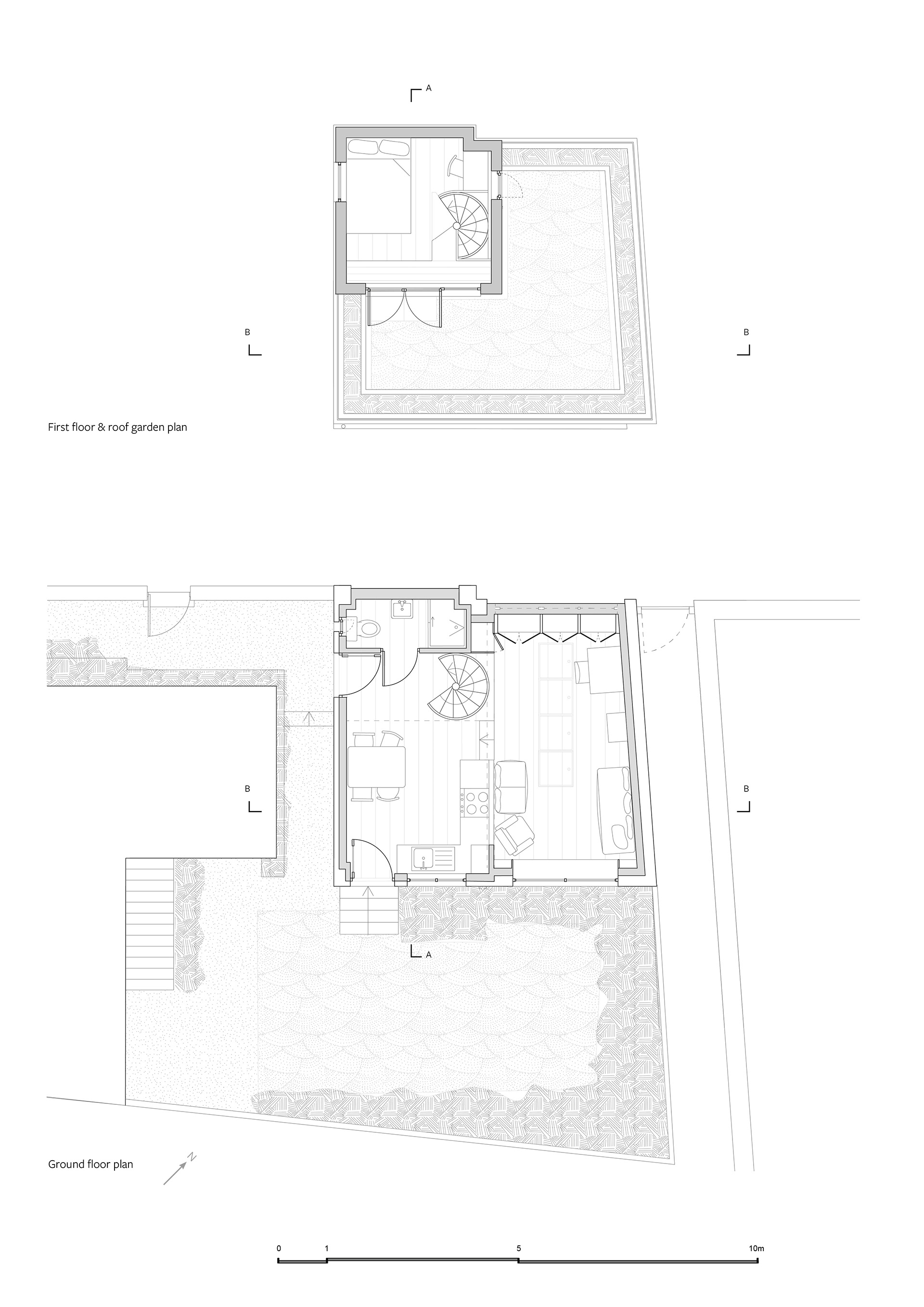 The Lighthouse Edinburgh garage conversion studio house domestic architecture retrofit award Croftworks Scotland Plan drawings