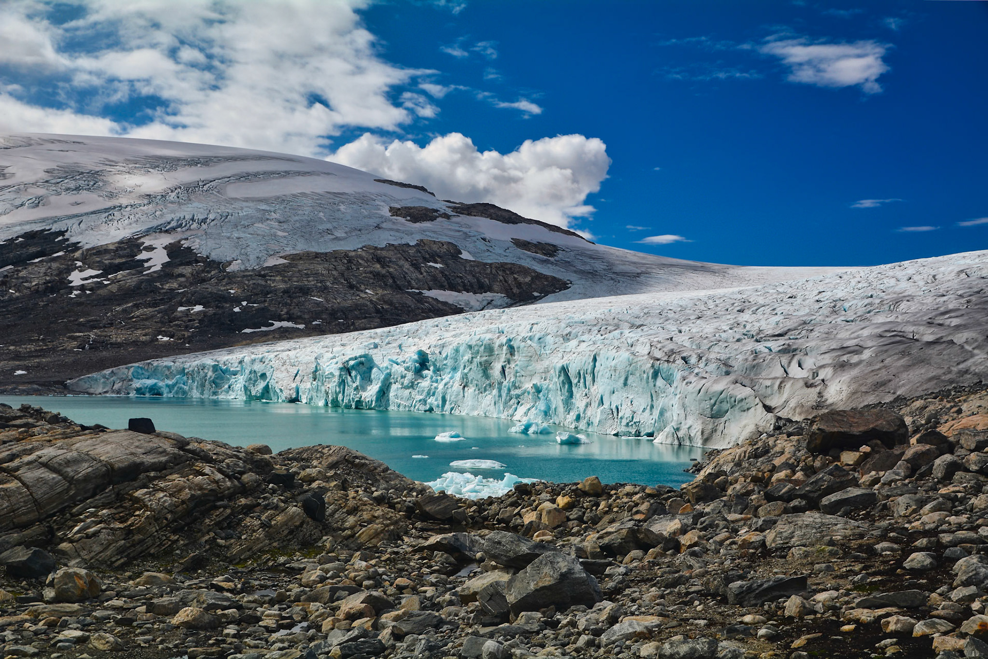 Glacier Austdalsbreen, Norvège