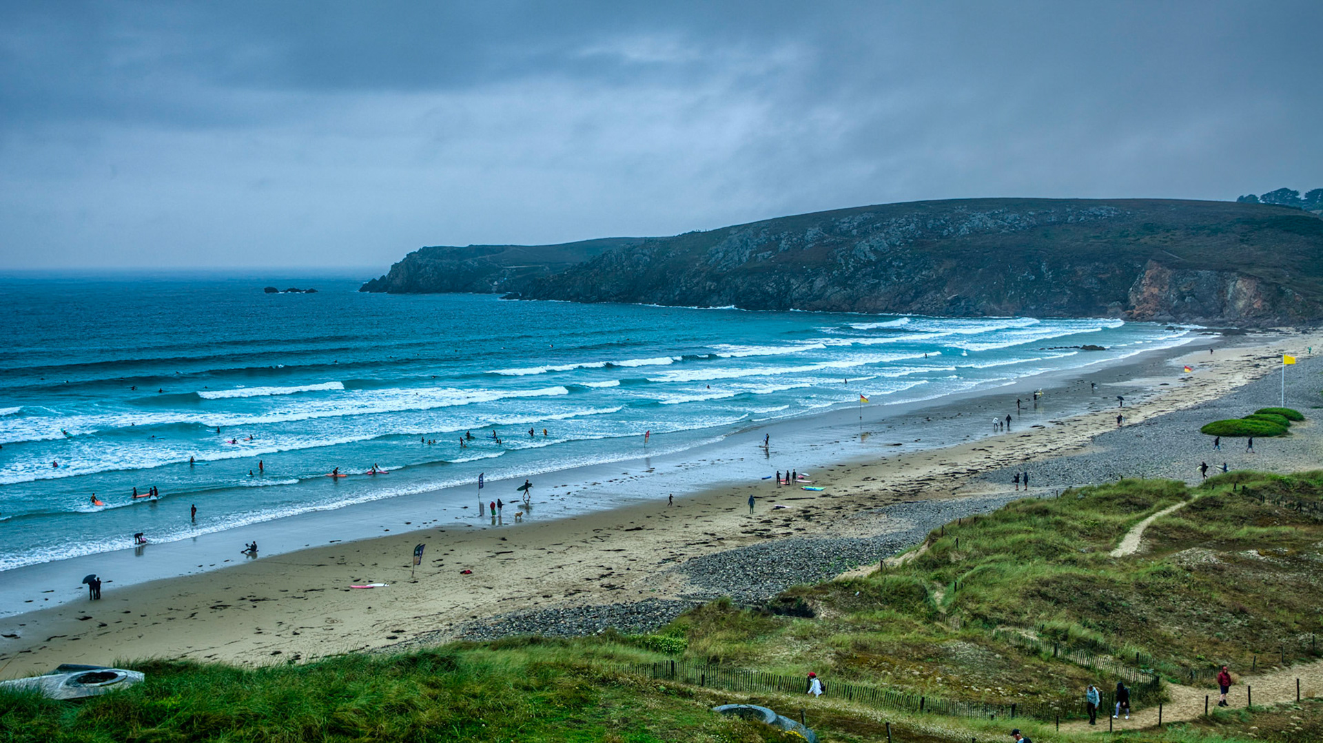 Plage de la Baie des Trépassés, dans le Finistère en Bretagne, France