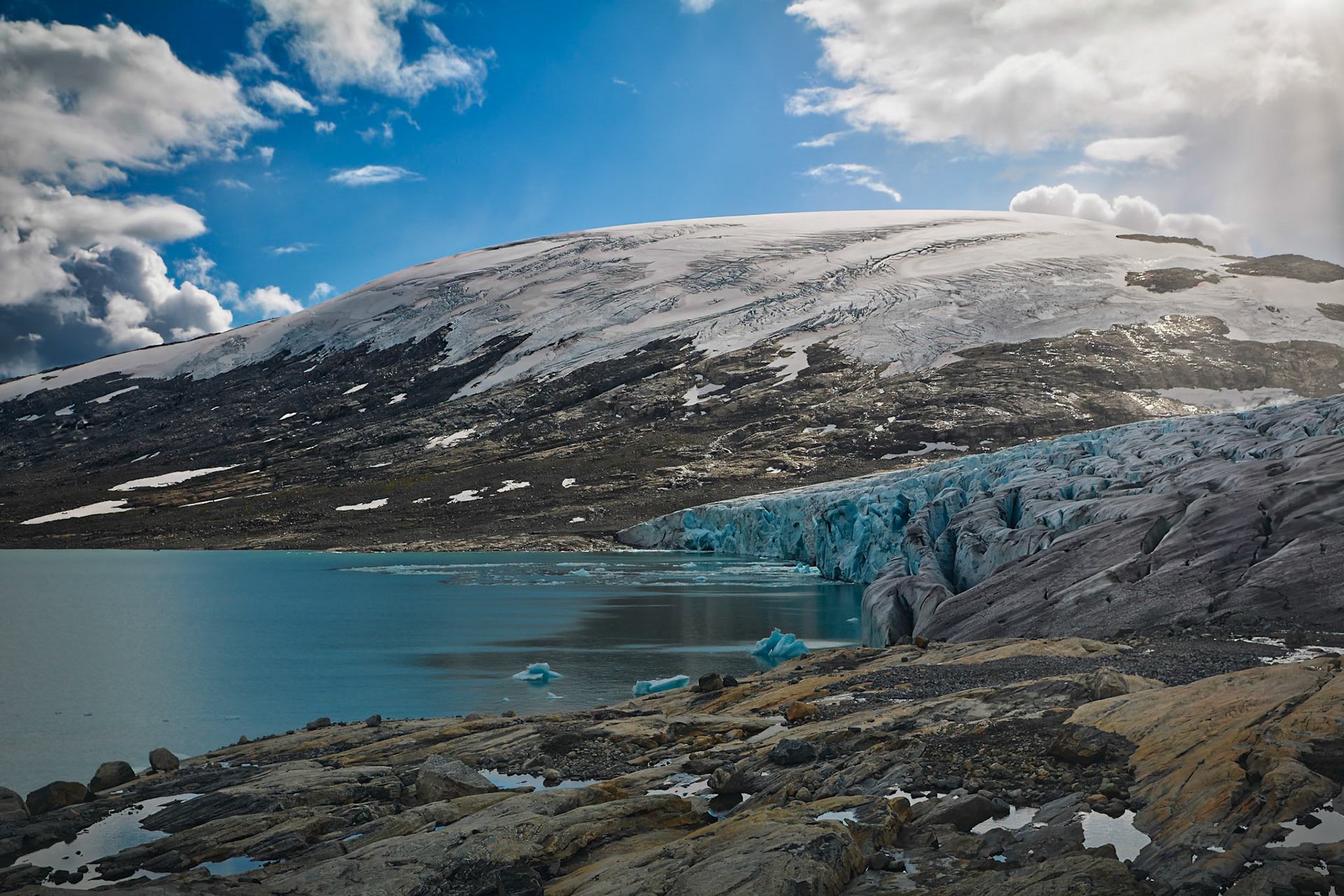 Glacier Austdalsbreen, Norvège