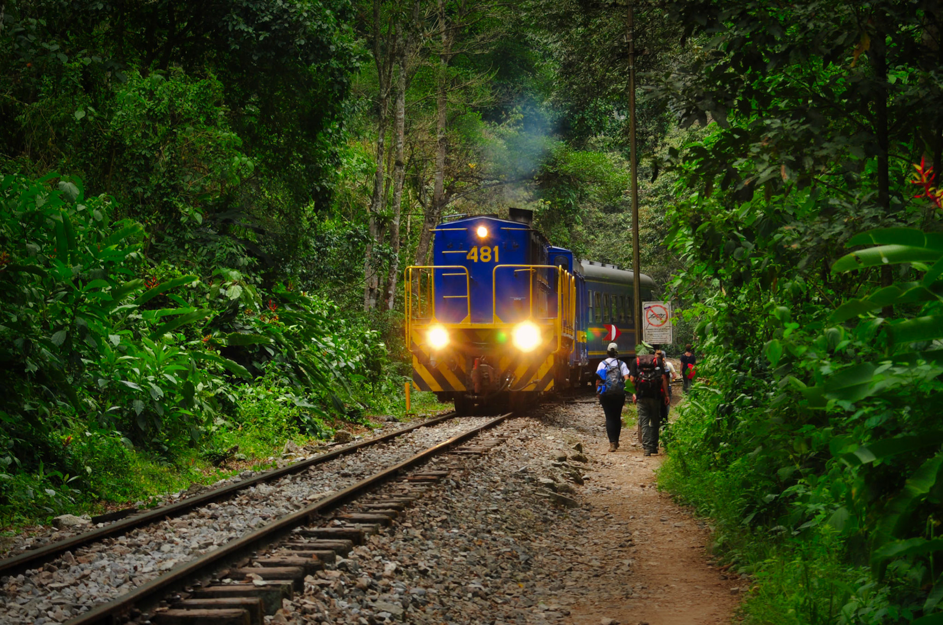 Train Perurail pour se rendre au Machu Picchu, Pérou