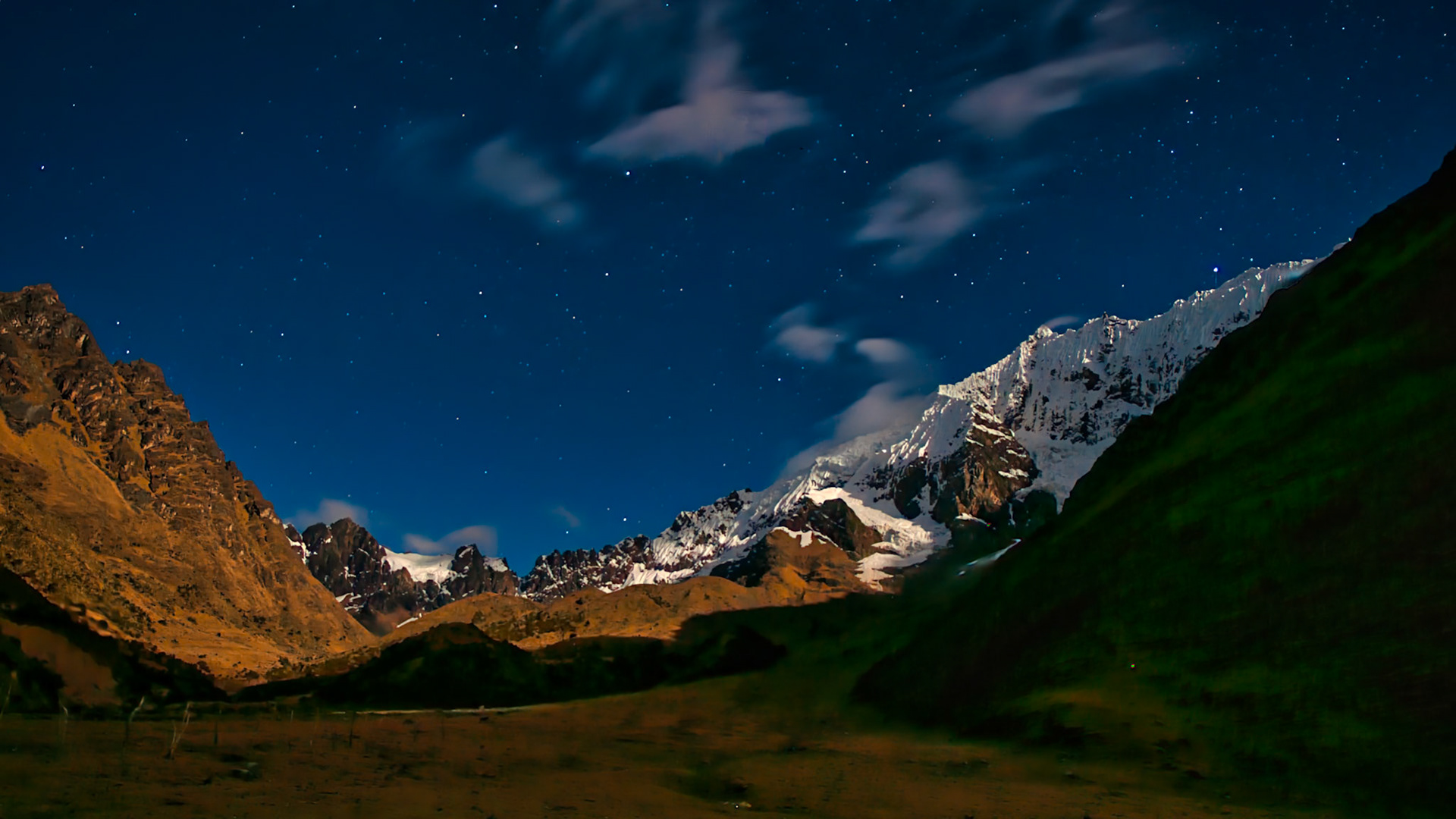 Cordillère des Andes de nuit, Pérou