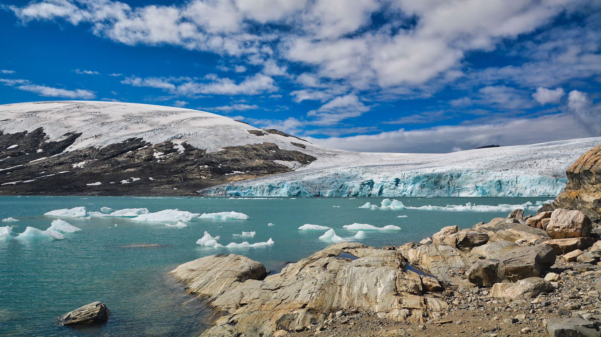Glacier Austdalsbreen, Norvège