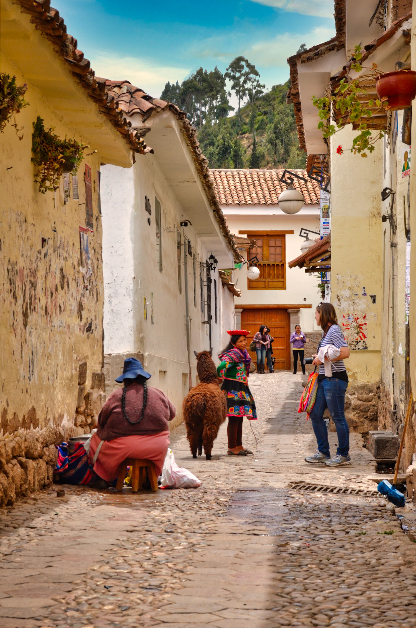 Rue de Cuzco dans le quartier de San Blas, Pérou
