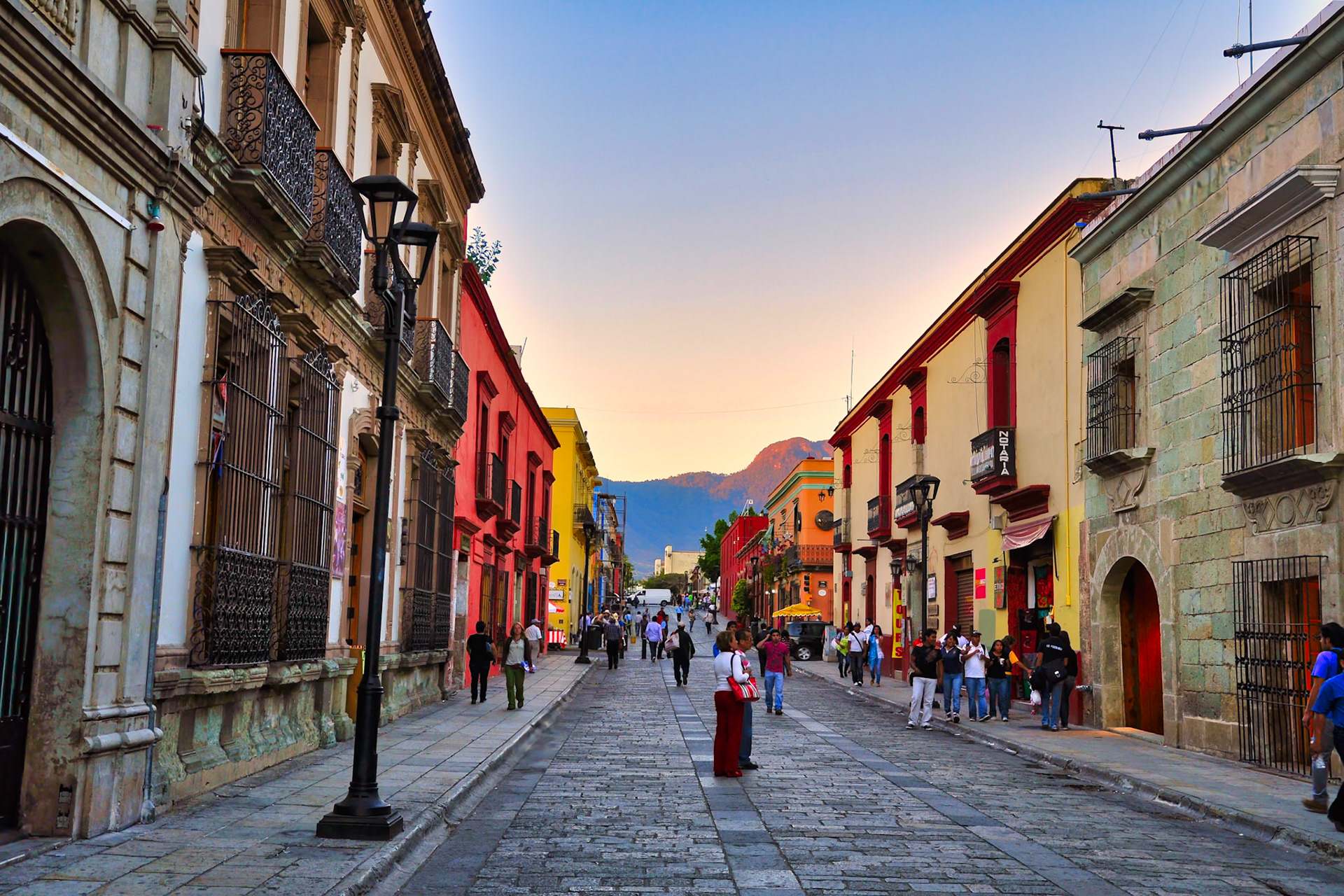 Rue de Oaxaca de Juárez au Mexique