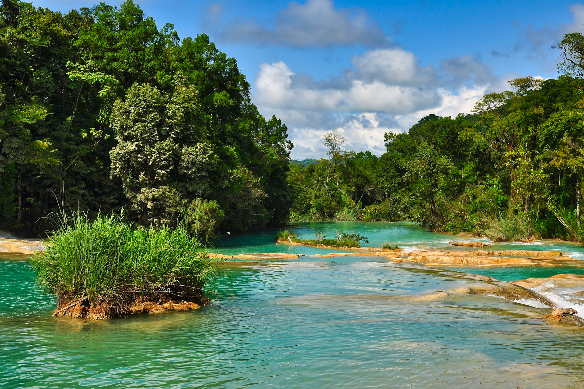 Cascades de Agua Azul au Chiapas, Mexique