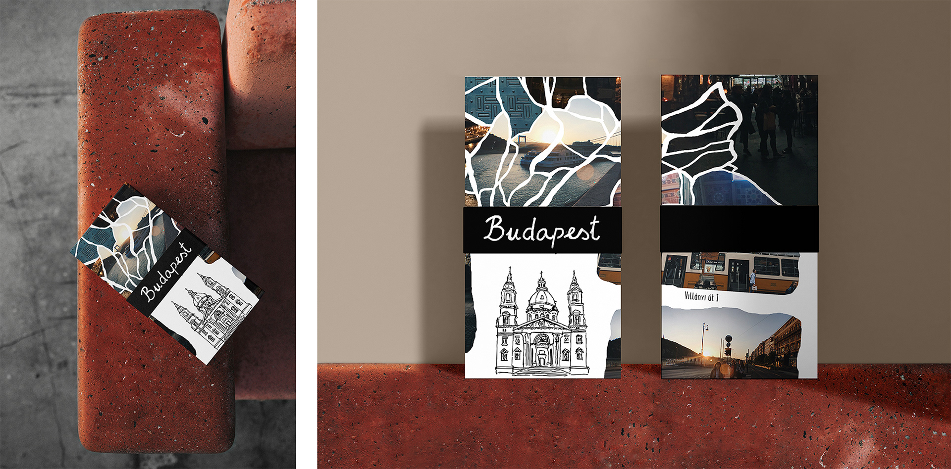 Ilustrovaná mapa, poster Budapest, ilustrátorka Valentína Figeľová
