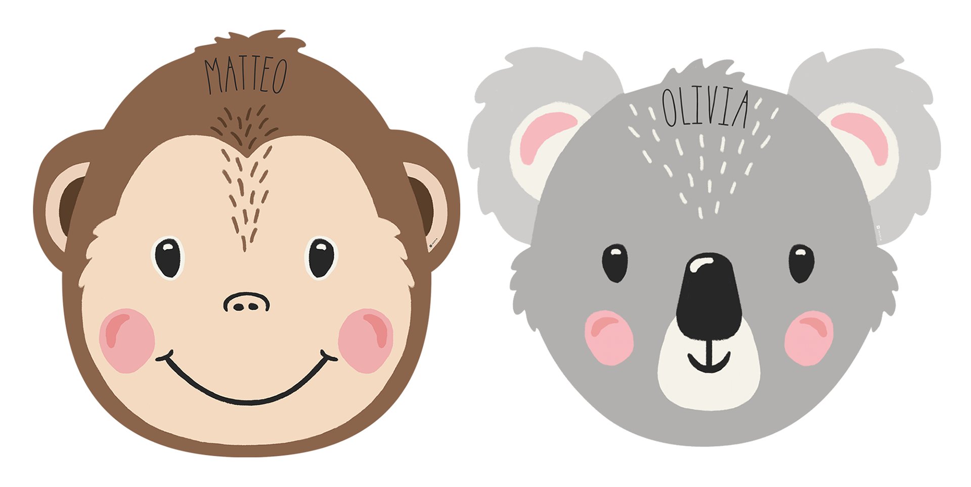 Ilustrácie zvieratiek na podložky na zem pre deti - FIGAVALA