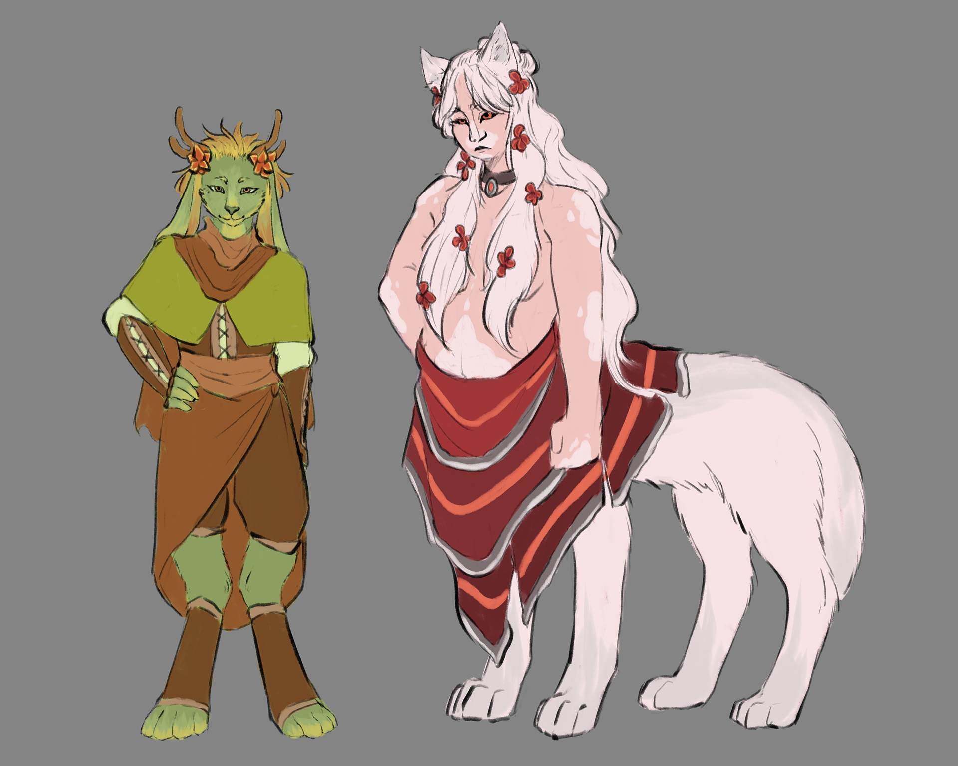 Character Designs - Narive and Tika-Falime