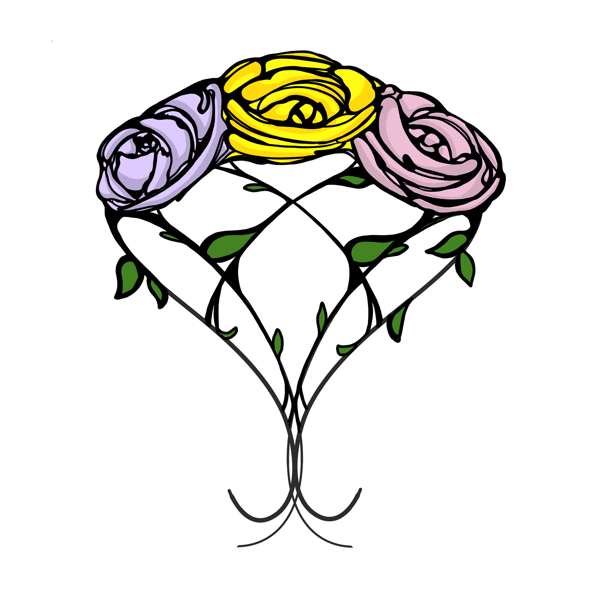 Art Nouveau Rose Tattoo