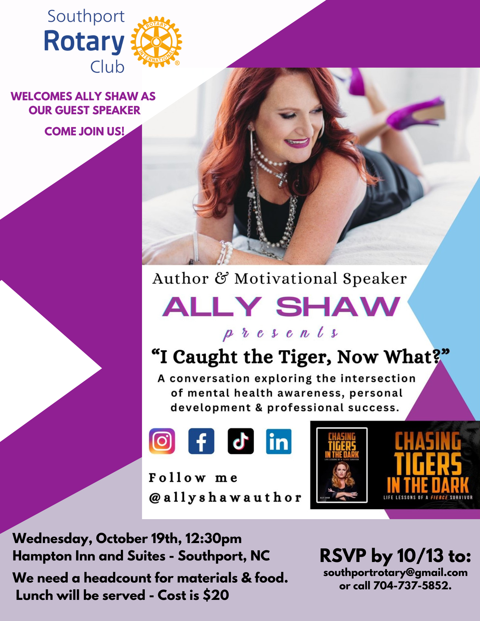 Embellished flyer for guest speaker