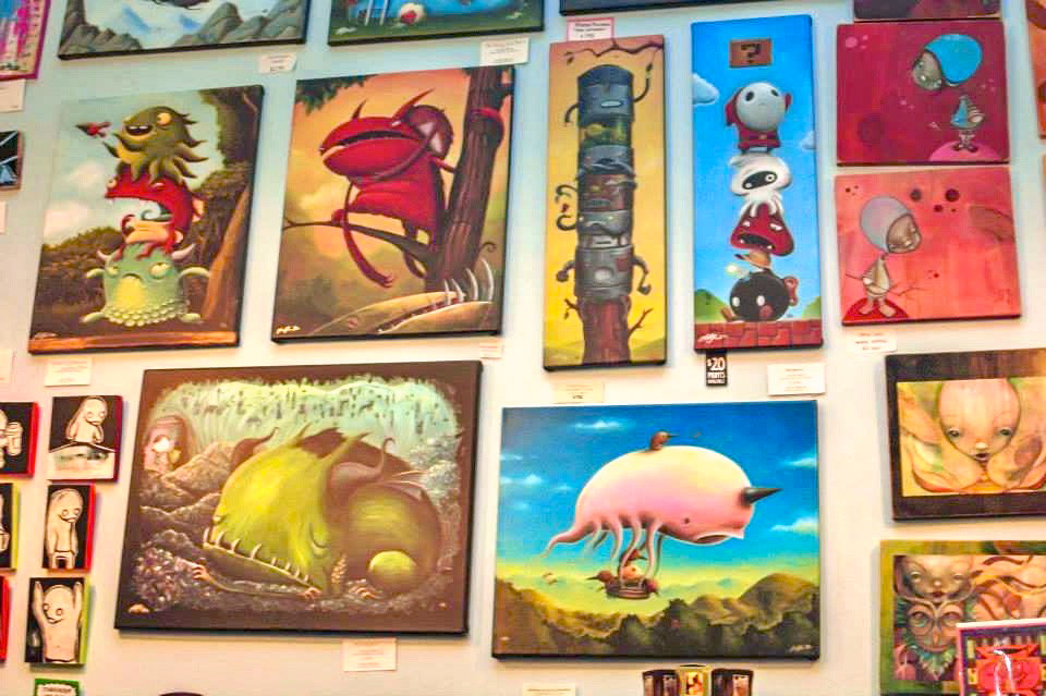 Curated monthly art shows