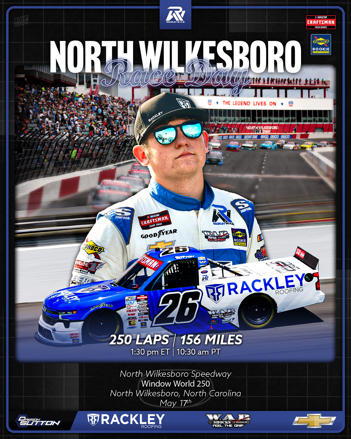 Koop Designs - Rackley W.A.R. Race Day Graphics