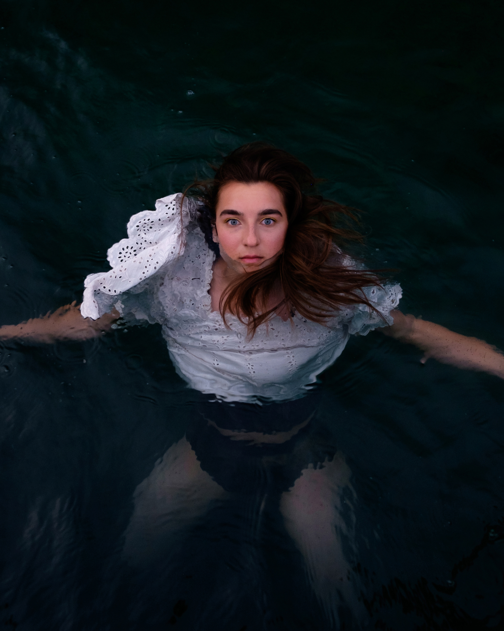 Comeback Story - Chapter One. Avery, sinking into cold, dark waters on a stormy day. On the Traditional Territories of the Ta'an Kwäch'än Council and Kwanlin Dün First Nation. Song pairing: Dance of Lilies, Alex Ebert.