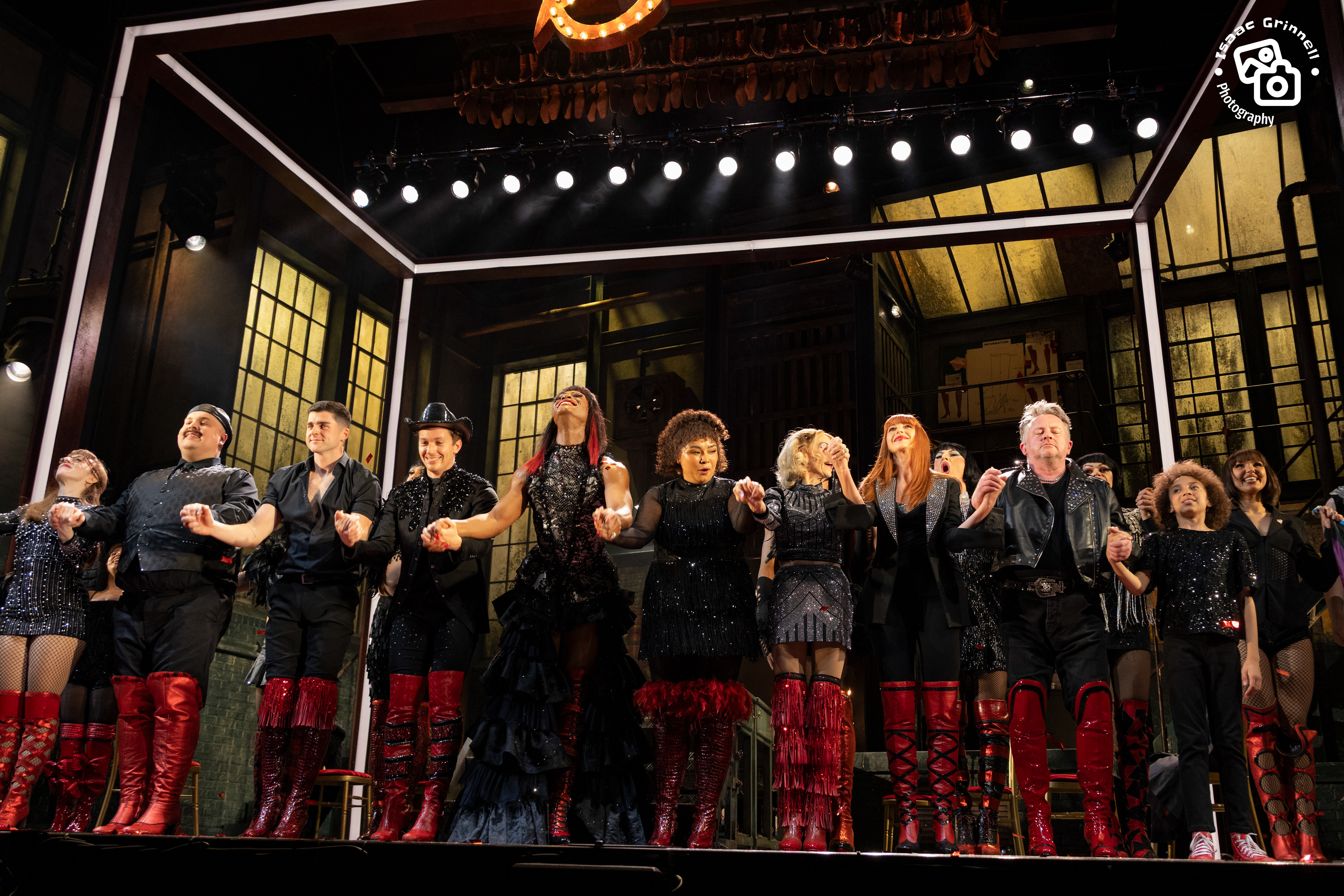 The cast of the 2025 UK Tour of Kinky Boots