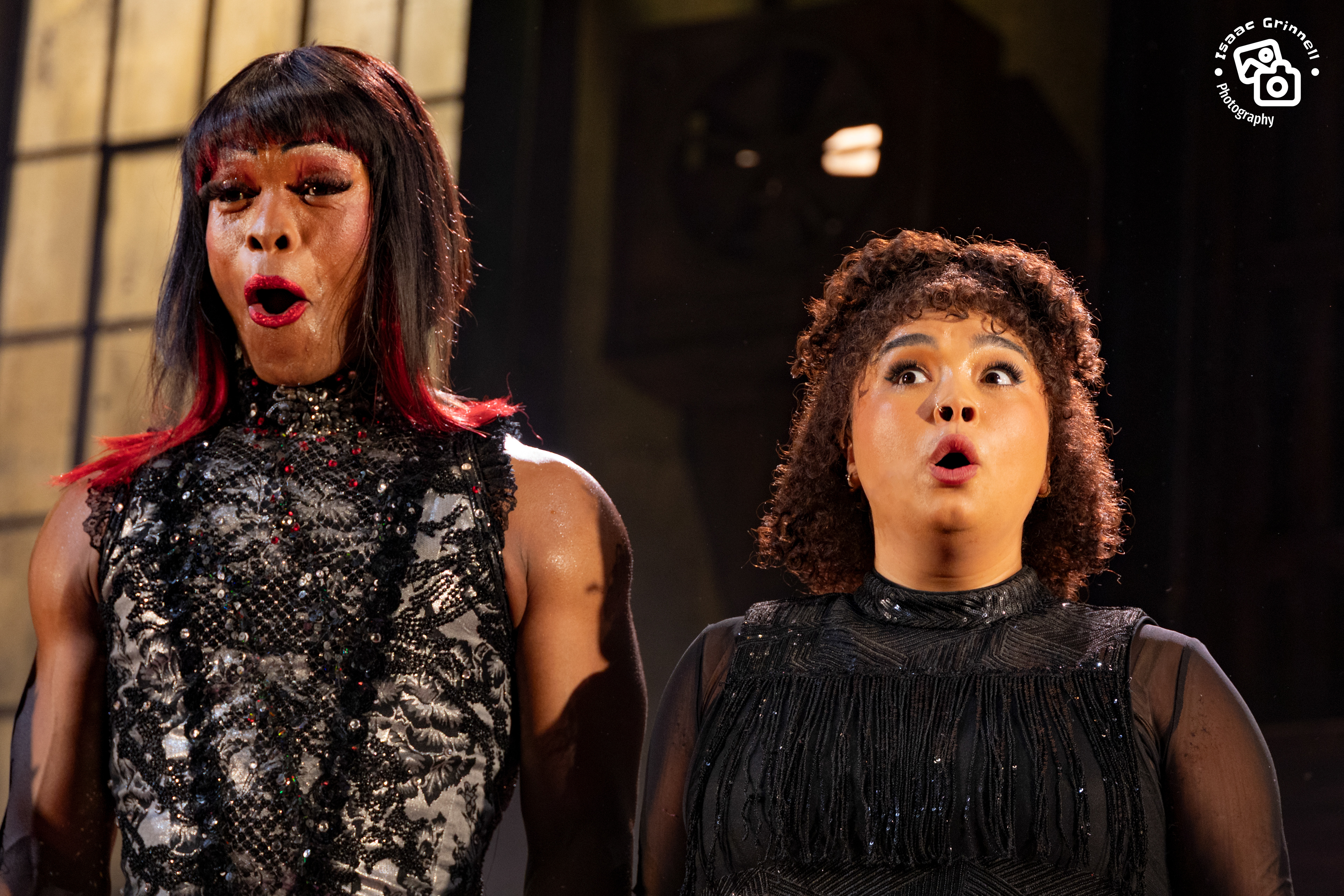 Johannes Radebe and Courtney Bowman as Lola and Lauren