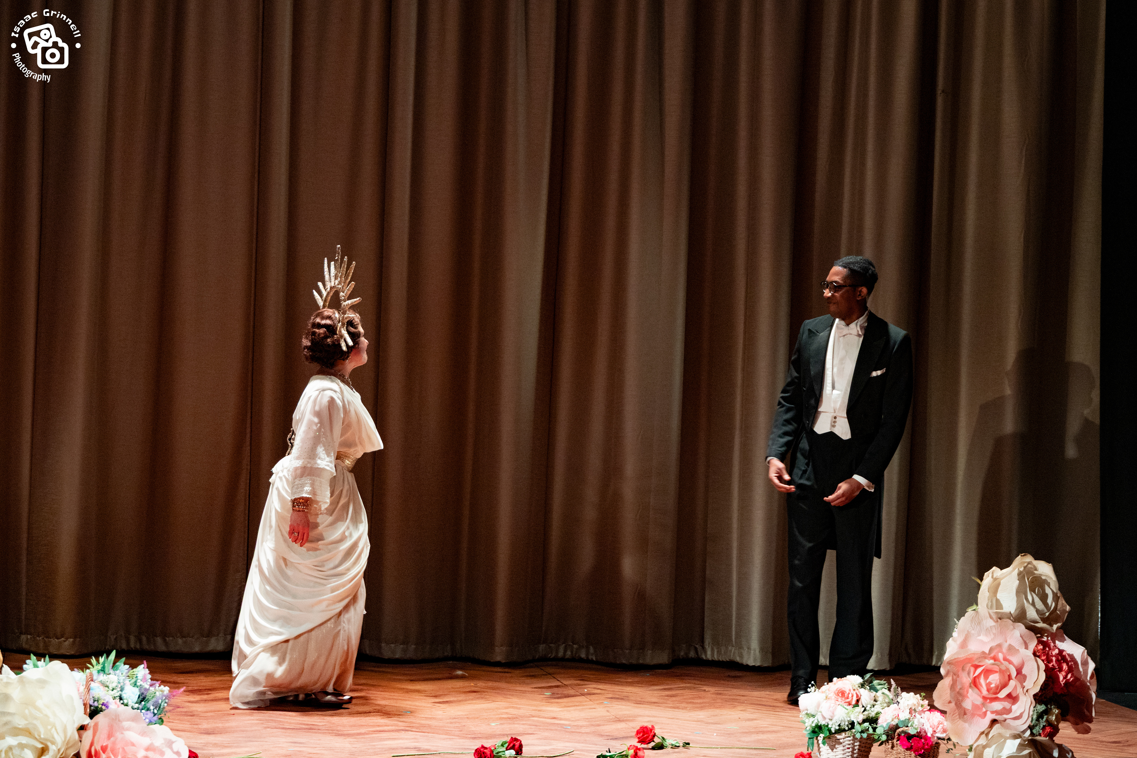 Wendi Peters as Florence Foster Jenkins and Matthew James Morrison as Cosmé McMoon
