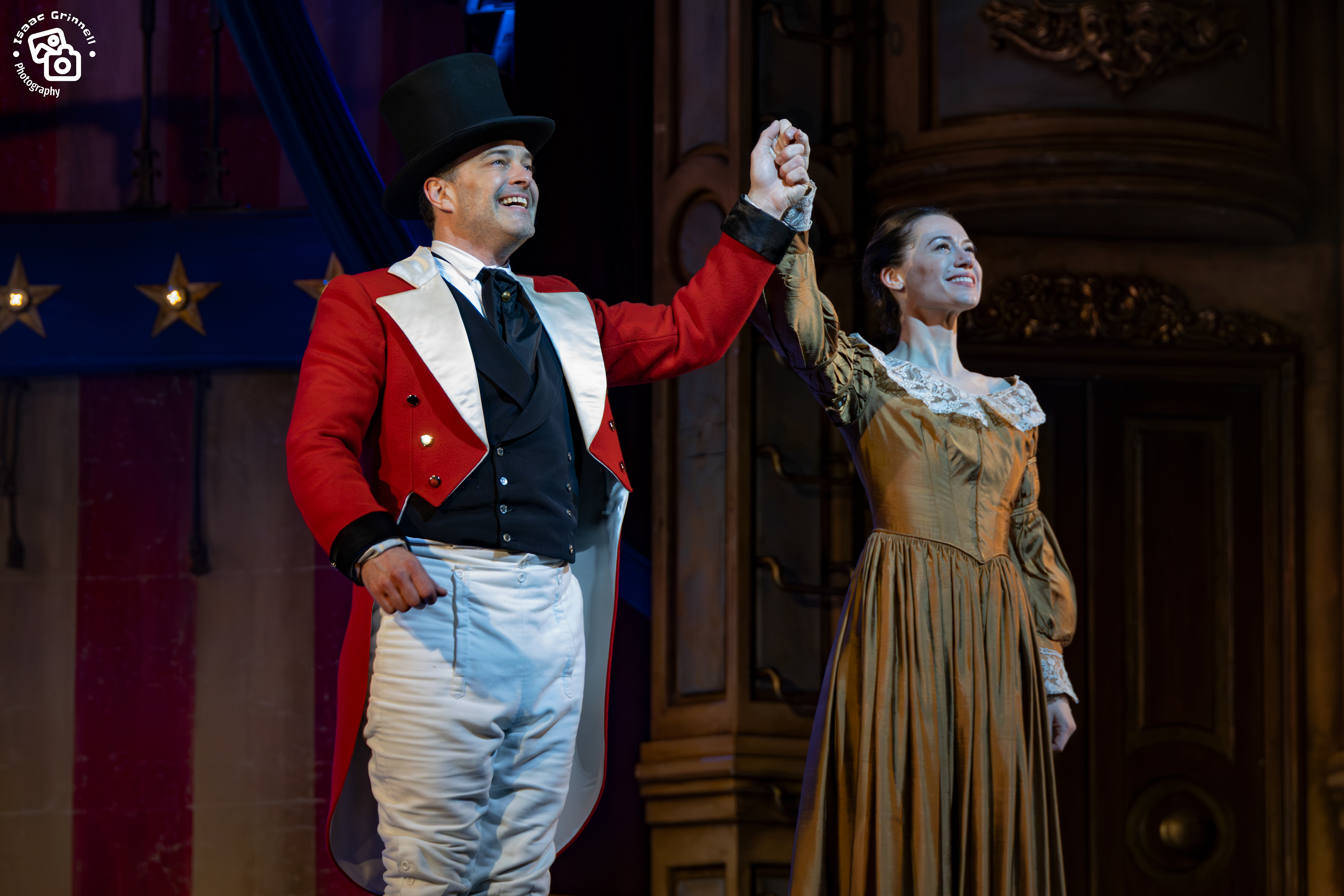 Lee Mead as PT. Barnum and Monique Young as Charity Barnum