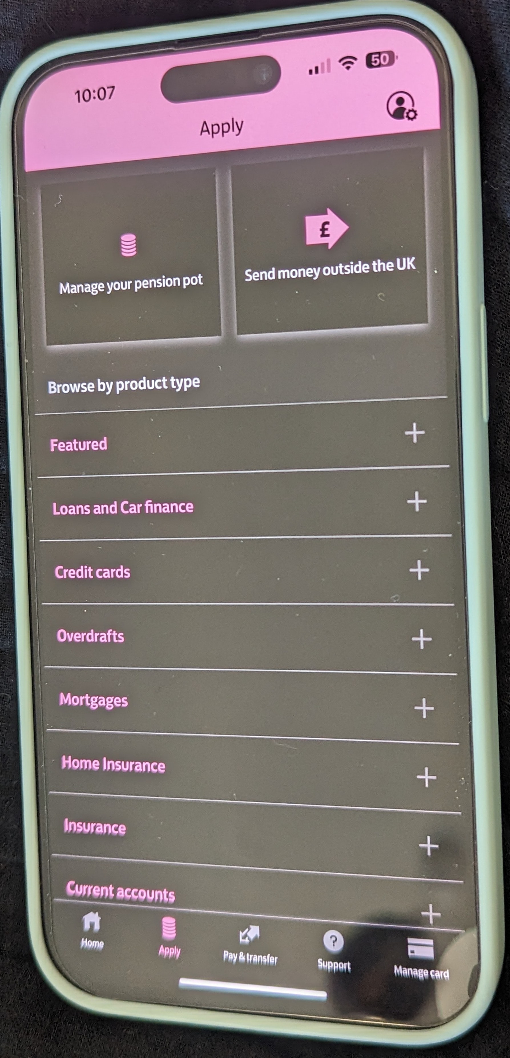 Lloyds dark screen on Classic Invert enabled