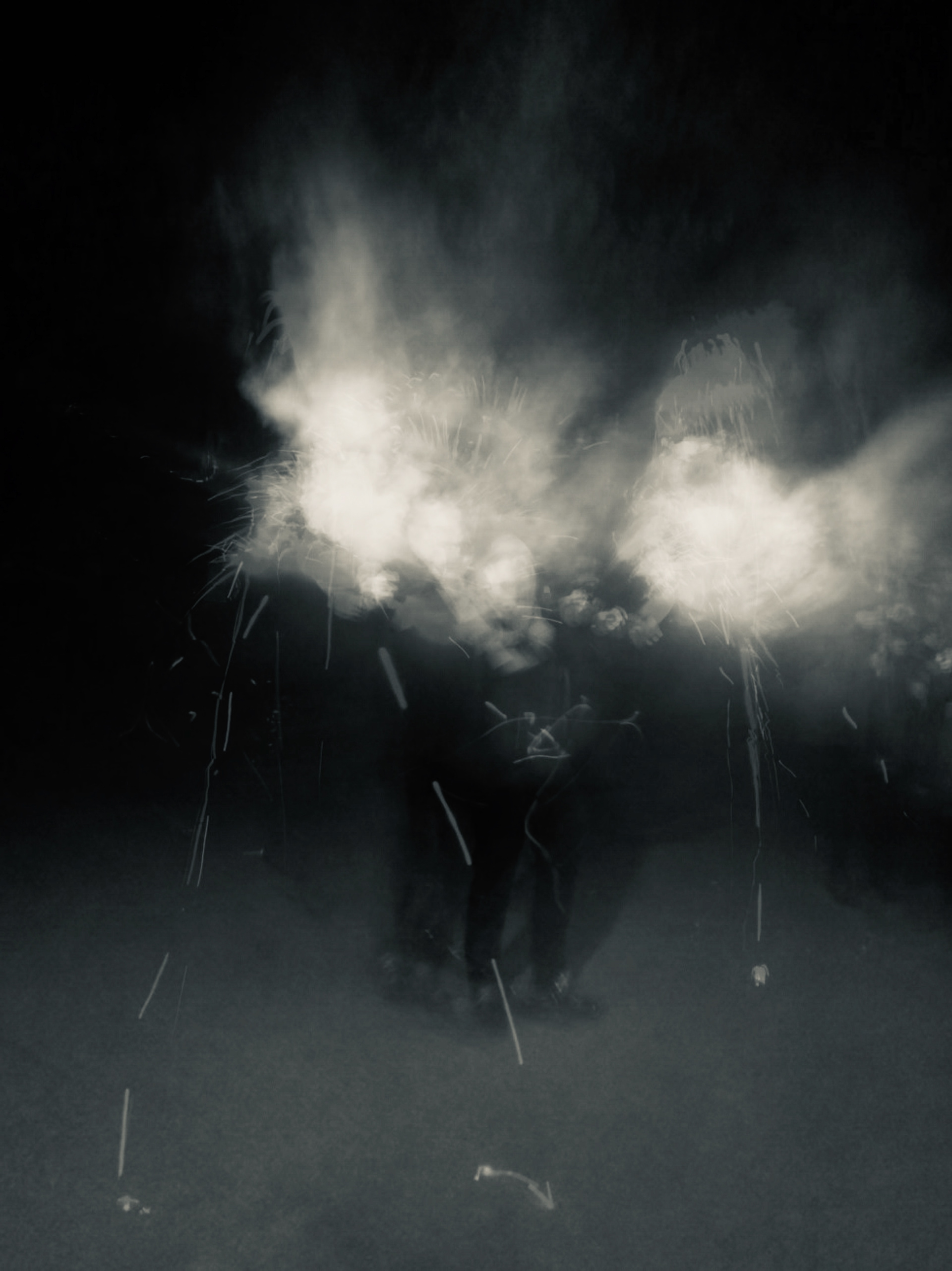 Explosion at night