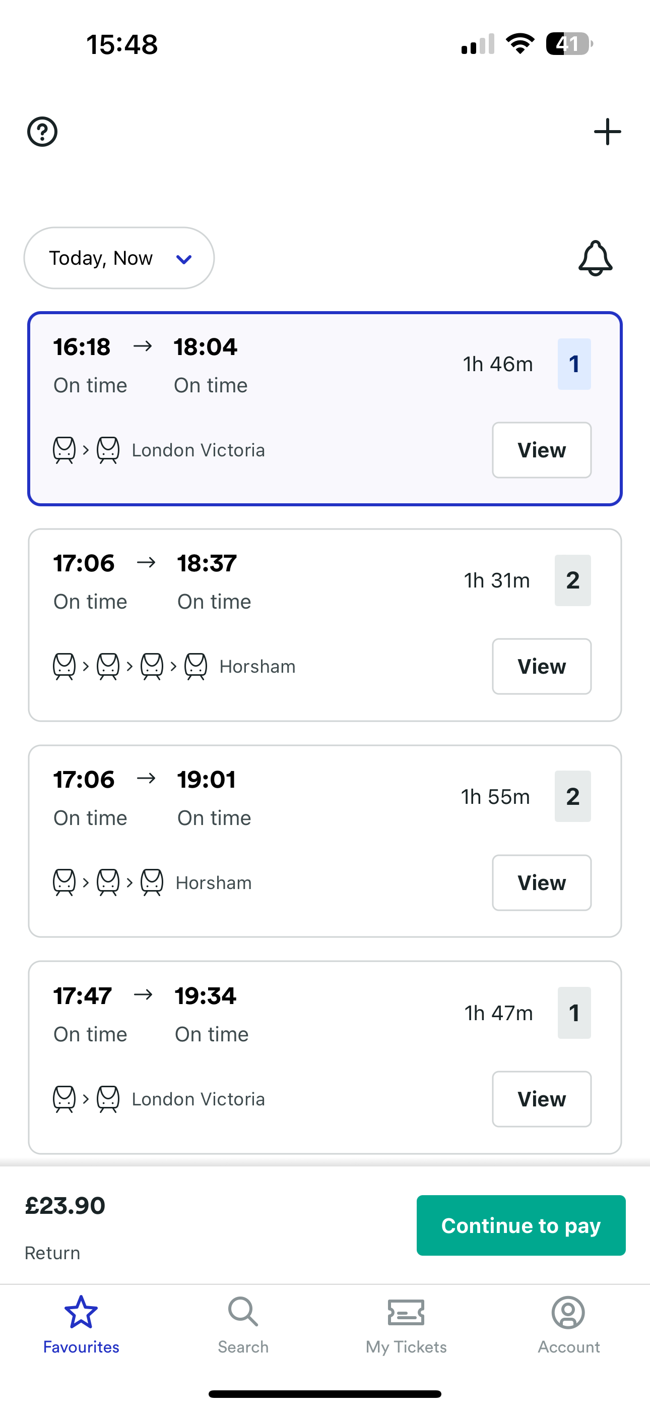 Light Trainline screen in Dark Mode enabled
