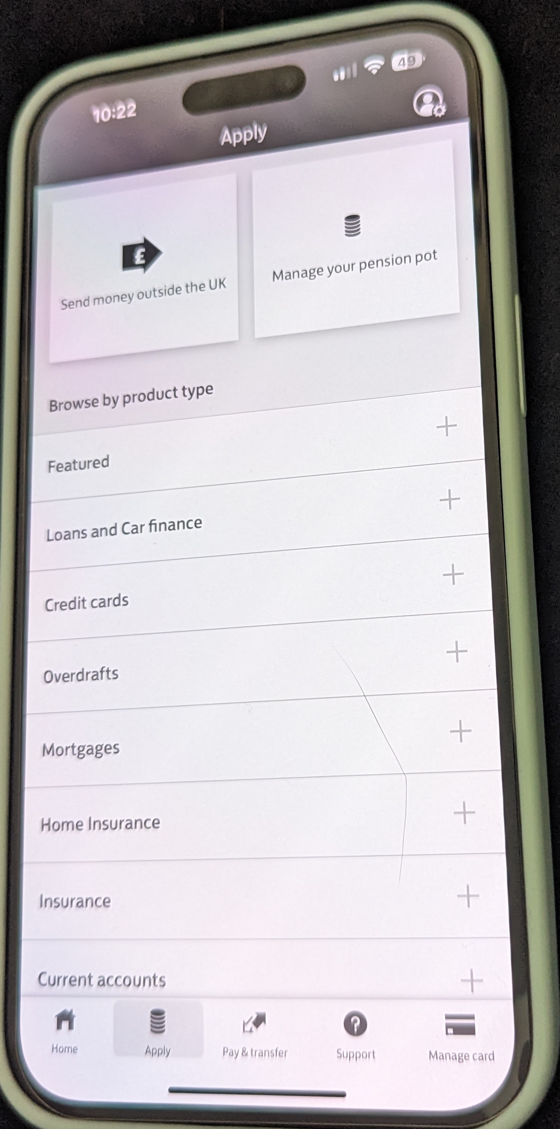 Black and white Lloyds screen in Greyscale enabled