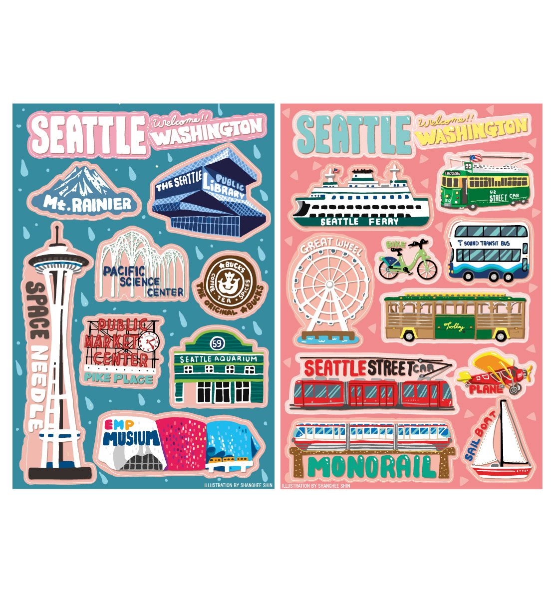 Seattle Kids Sticker Design