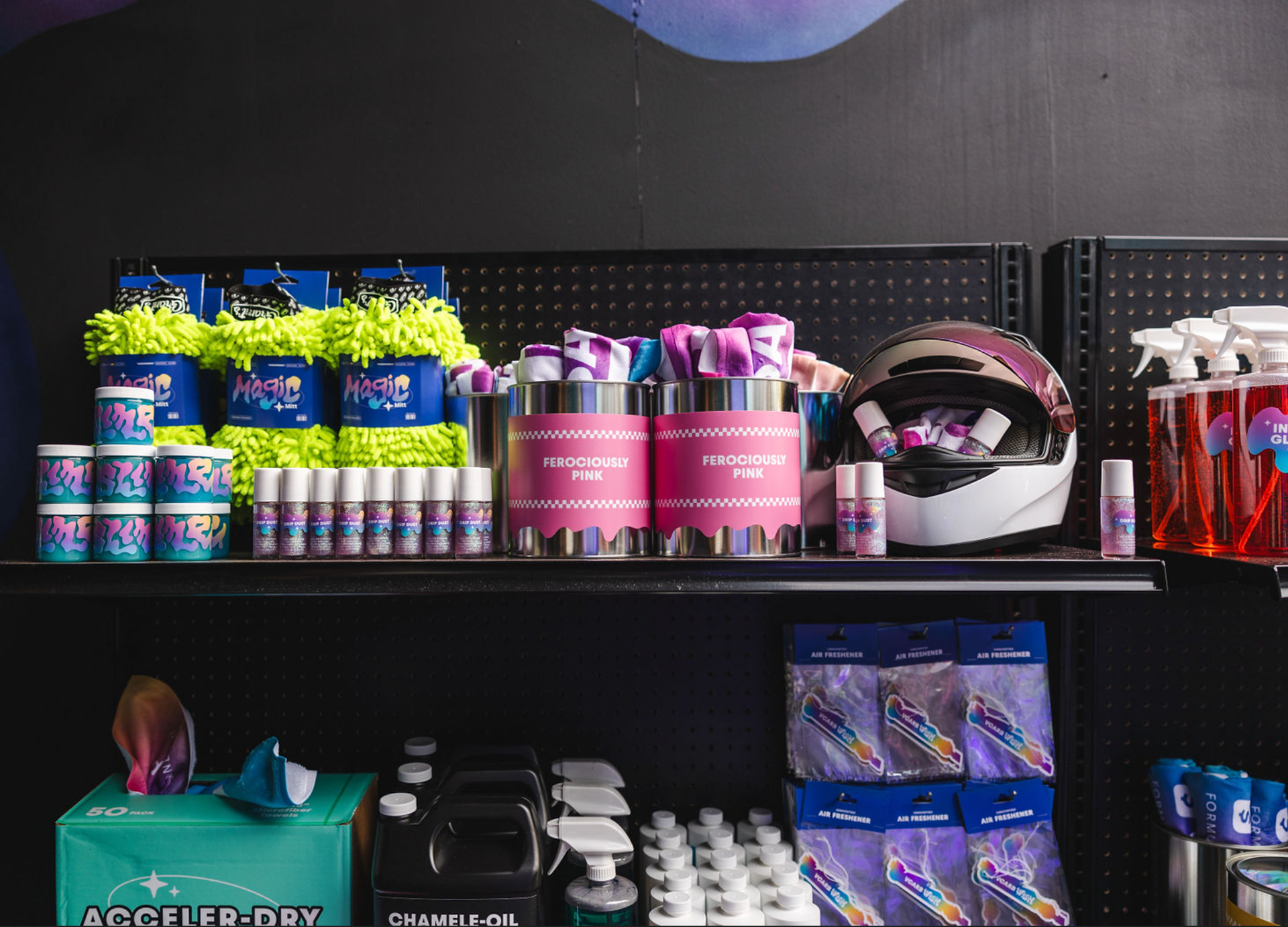 Merch and themed containers